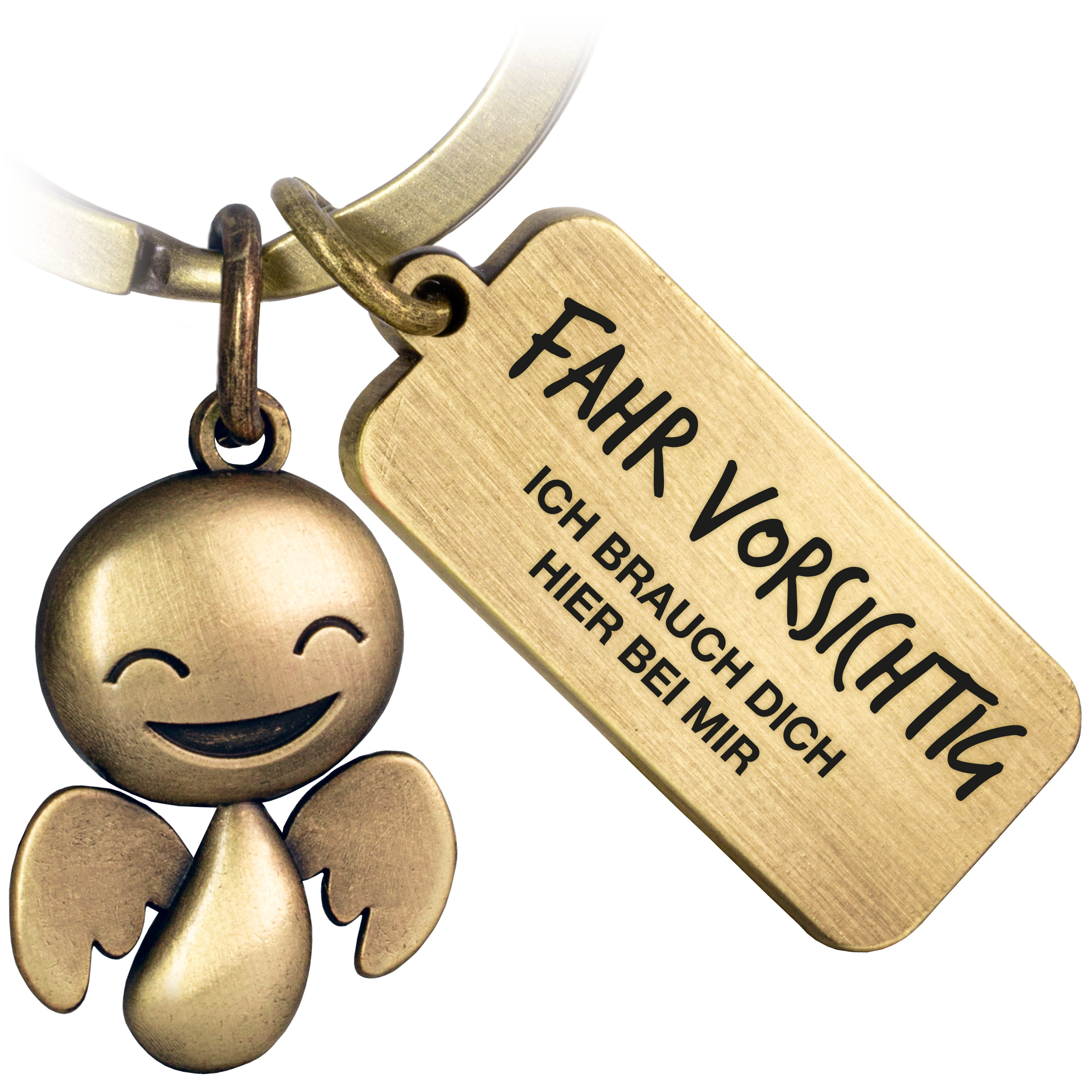 FABACH Schlüsselanhänger Schutzengel Happy mit Gravur - Fahr vorsichtig - G günstig online kaufen