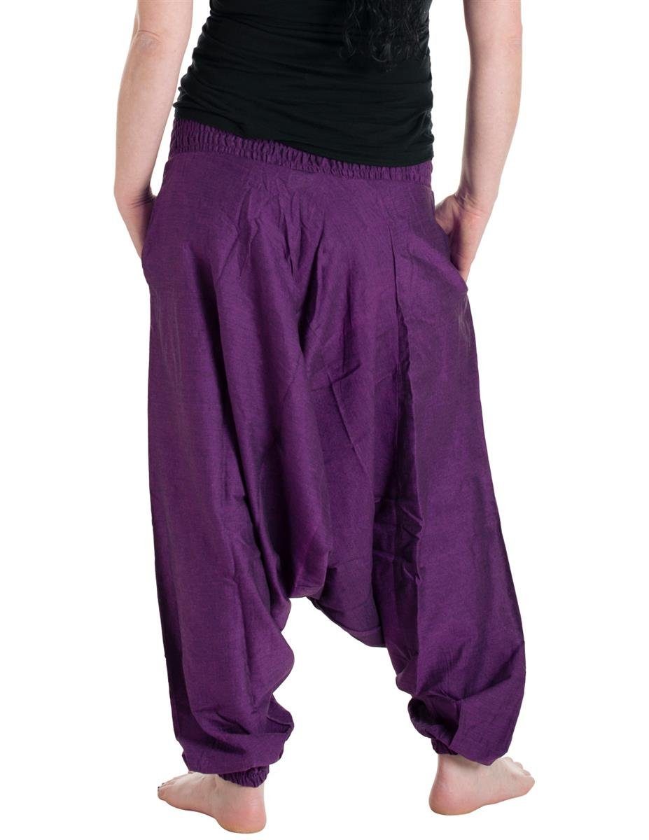 Vishes Haremshose Unisex Haremshose Einfarbig Einheitsgröße 34-46 Orientalisch, Yoga, Festival, Hippie Style