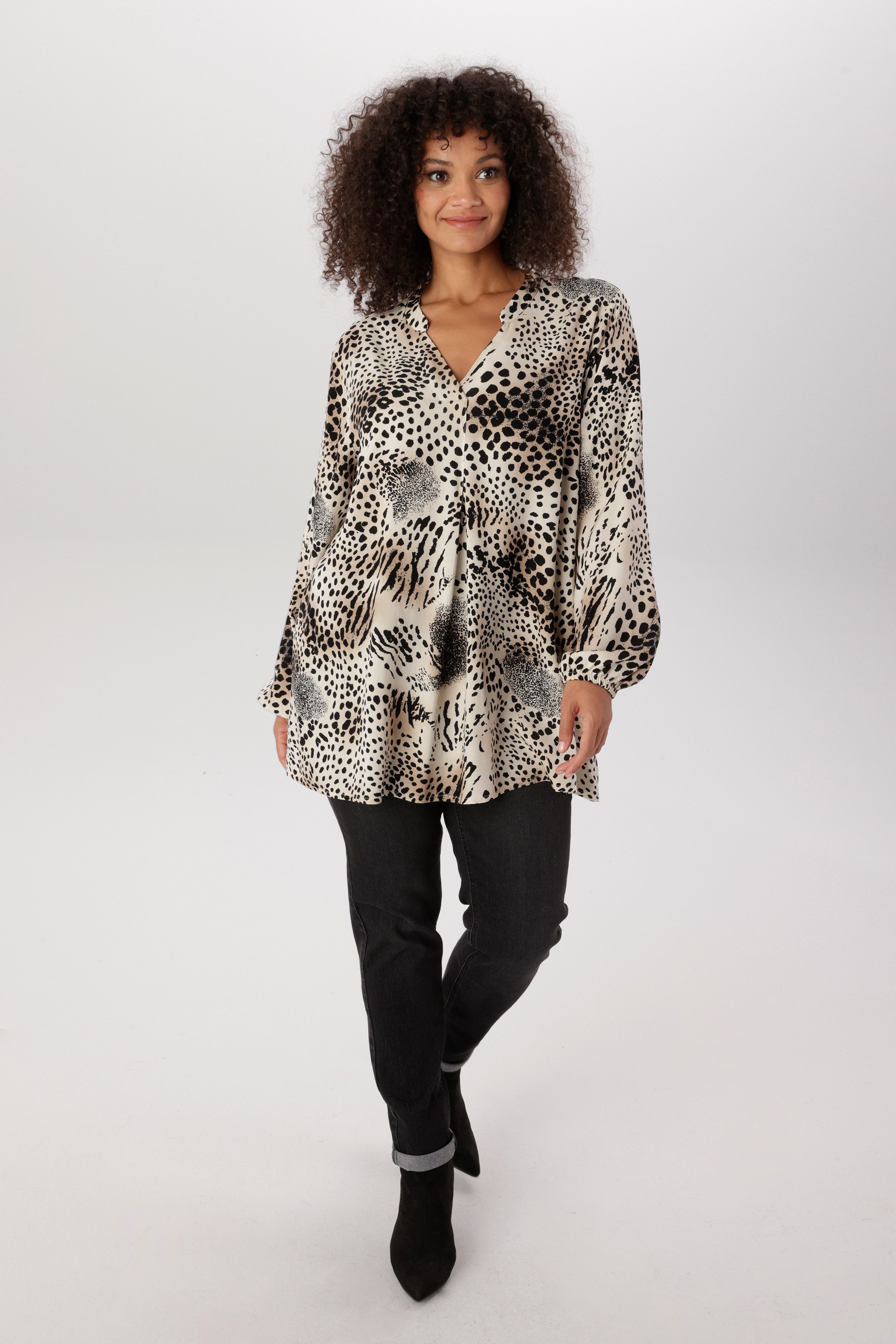 Aniston PLUS Schlupfbluse in trendigem Animalprint - NEUE KOLLEKTION – Bild 4 von 5