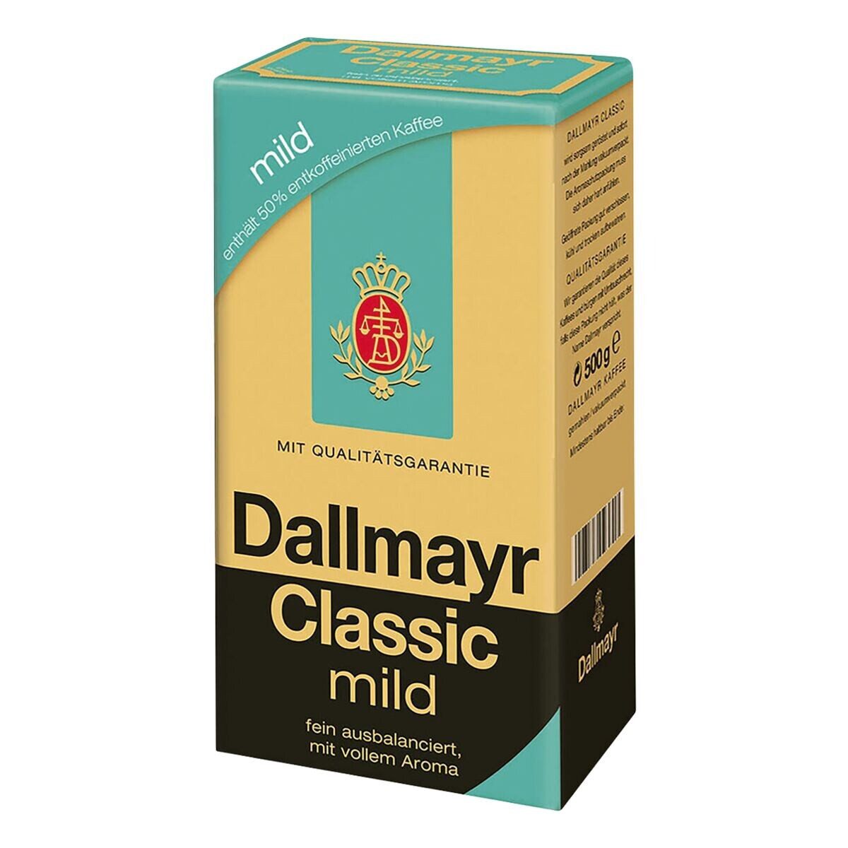 DALLMAYR Kaffee Classic Mild, zu 50% entkoffeiniert, 500 g, gemahlen