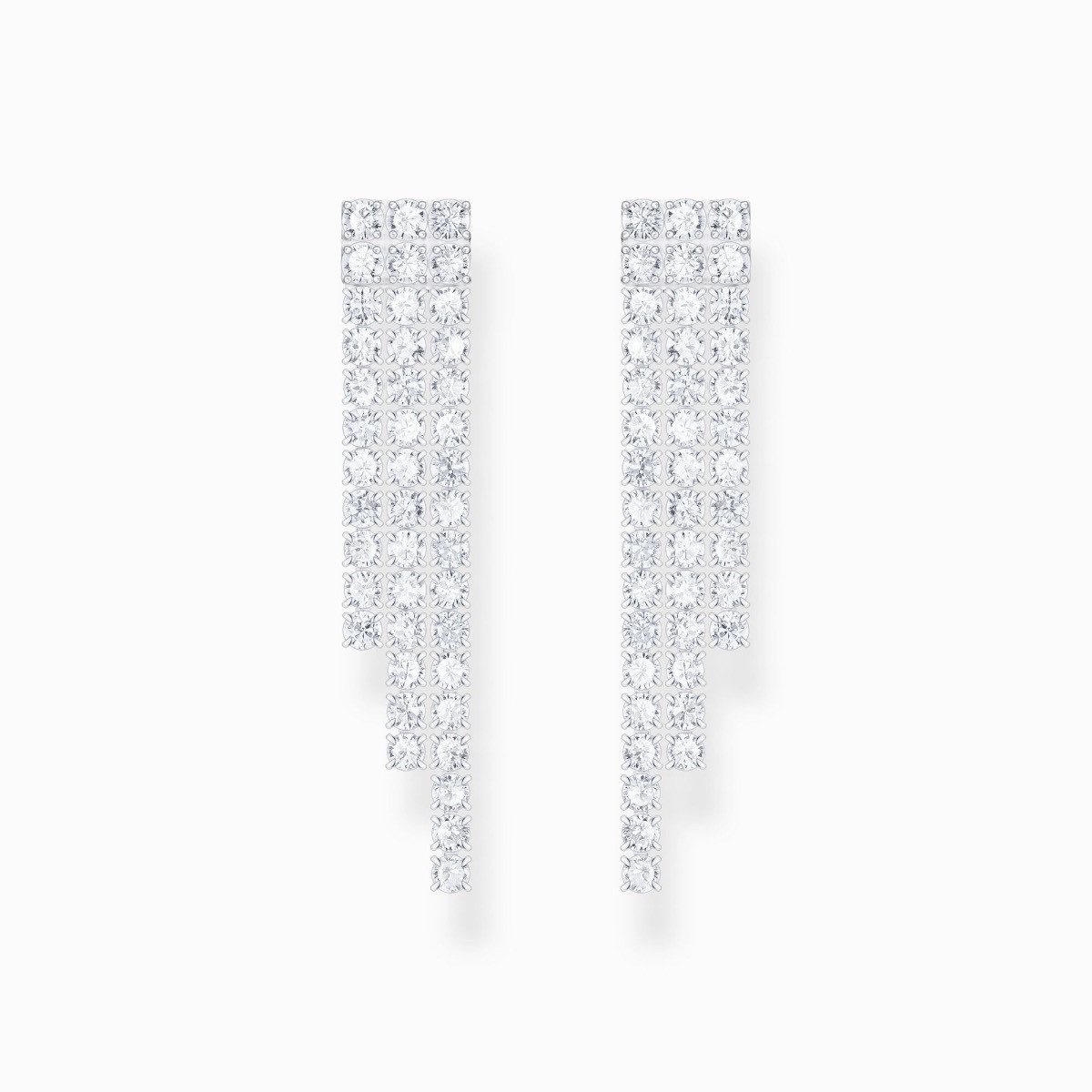 THOMAS SABO Paar Ohrhänger Ohrringe Damen Wasserfall Zirkonia Silber H2309-051-14