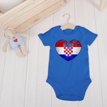 Shirtracer Shirtbody Kroatien Croatia 2024 Fussball EM Fanartikel Baby