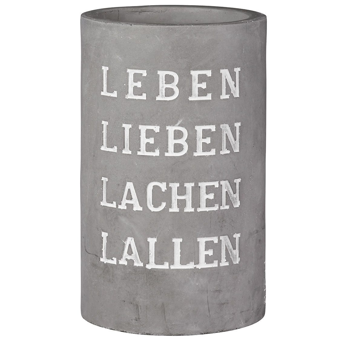 Räder Design Weinkühler Weinkühler aus Beton " Leben Lieben Lachen " von räder design exclusiv
