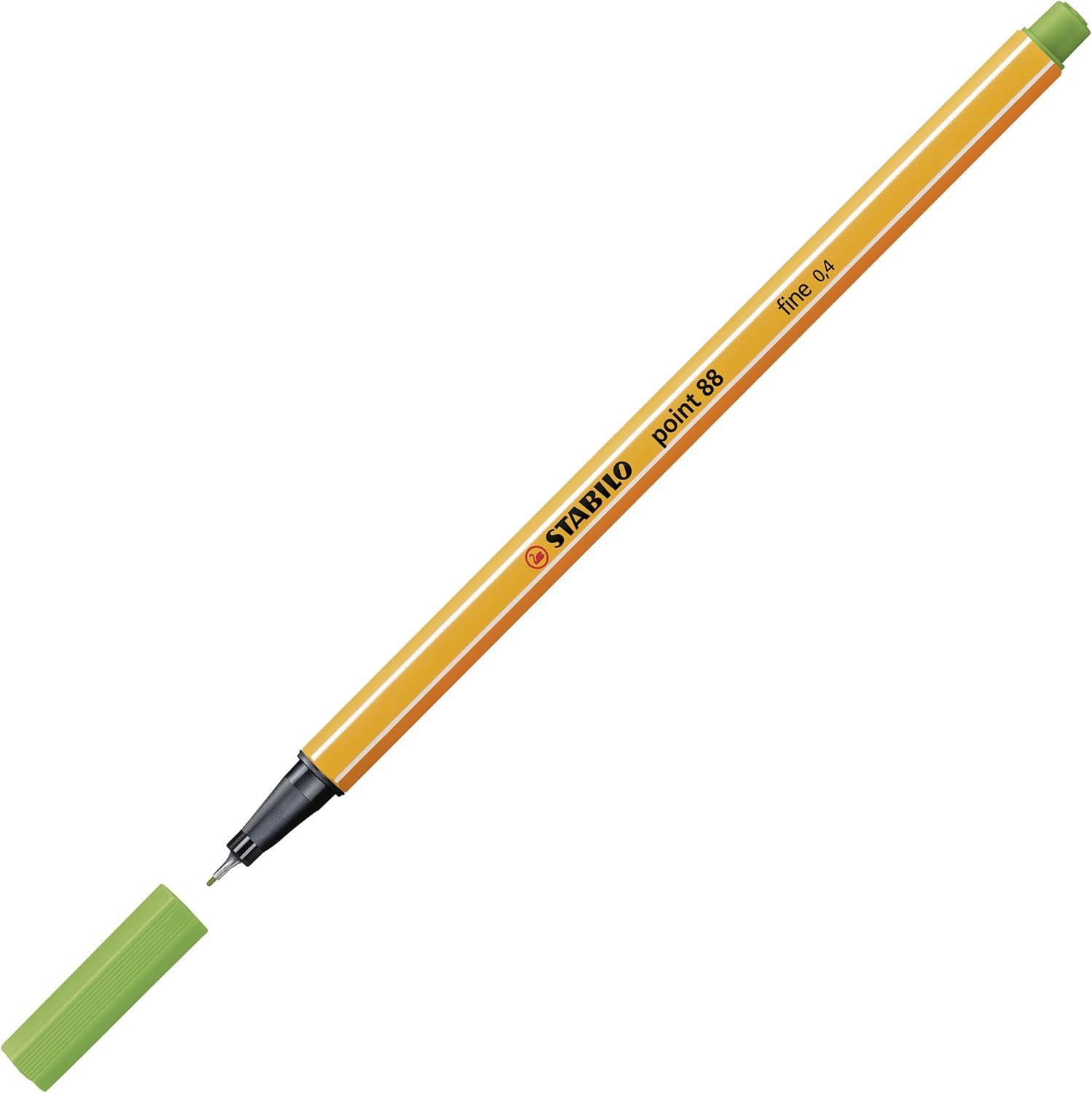 STABILO Filzstift STABILO point 88 Fineliner - Neongrün - Präzise 0,4mm Spitze