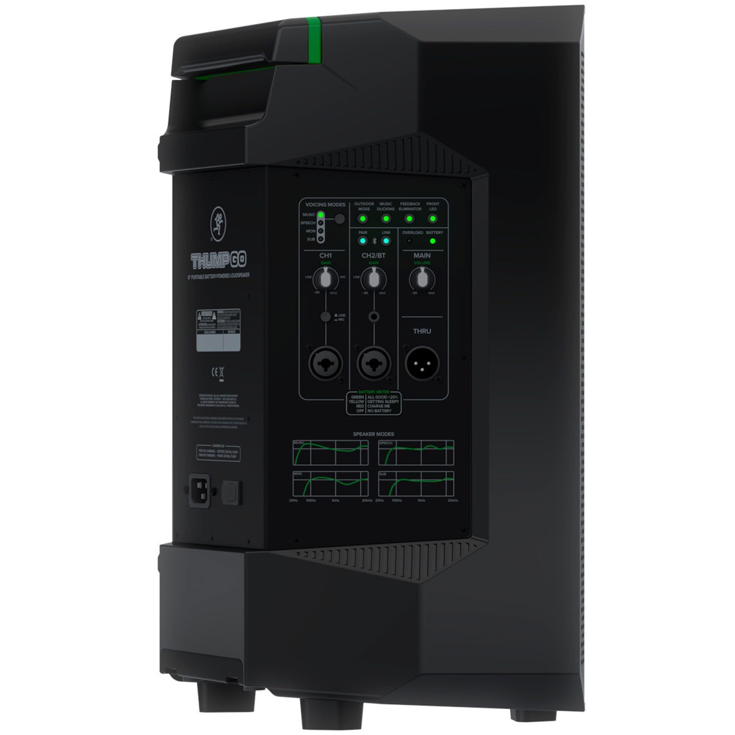 MACKIE Mackie Lautsprecher Thump GO mobile Box mit Akku Portable-Lautsprecher (Bluetooth, 200 W, Akkubetriebener tragbarer PA-Lautsprecher)