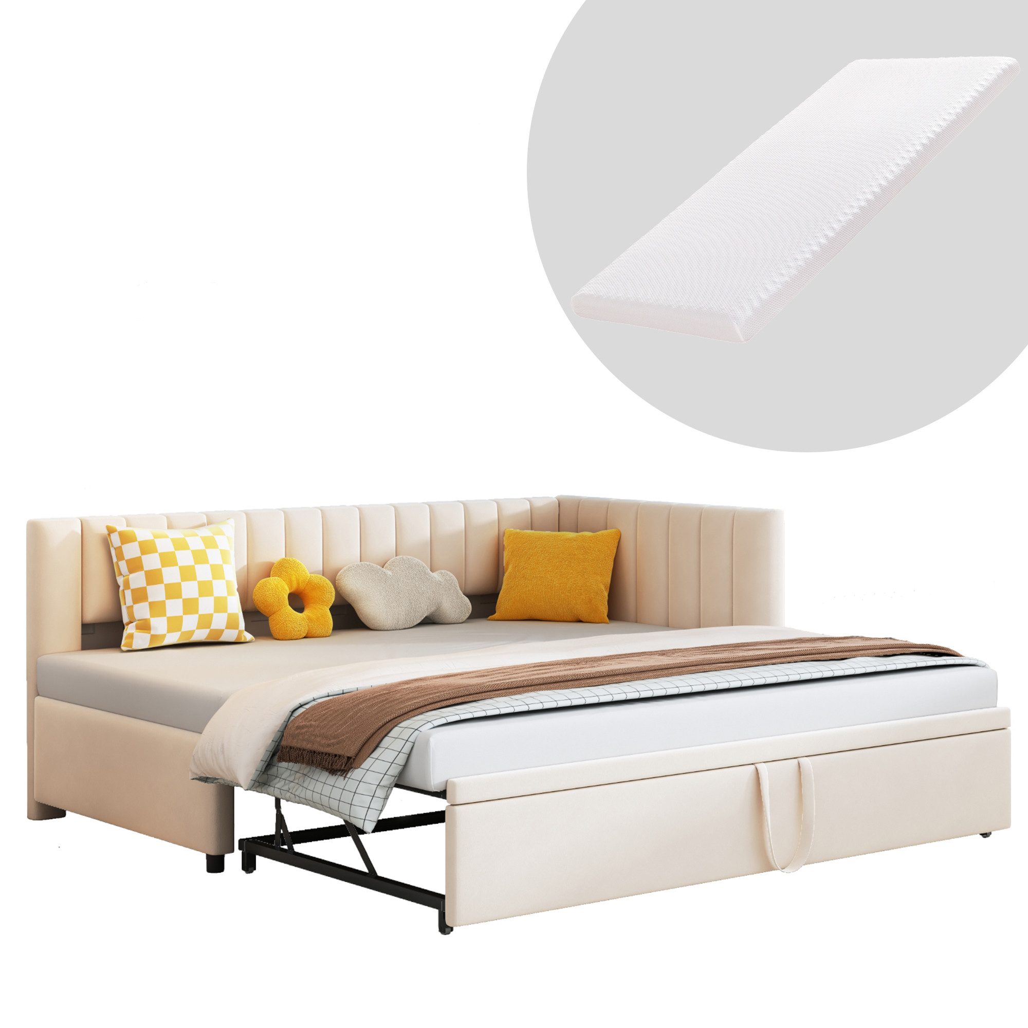 HAUSS SPOLE Schlafsofa 90/180x200cm mit Ausziehbett, günstig online kaufen
