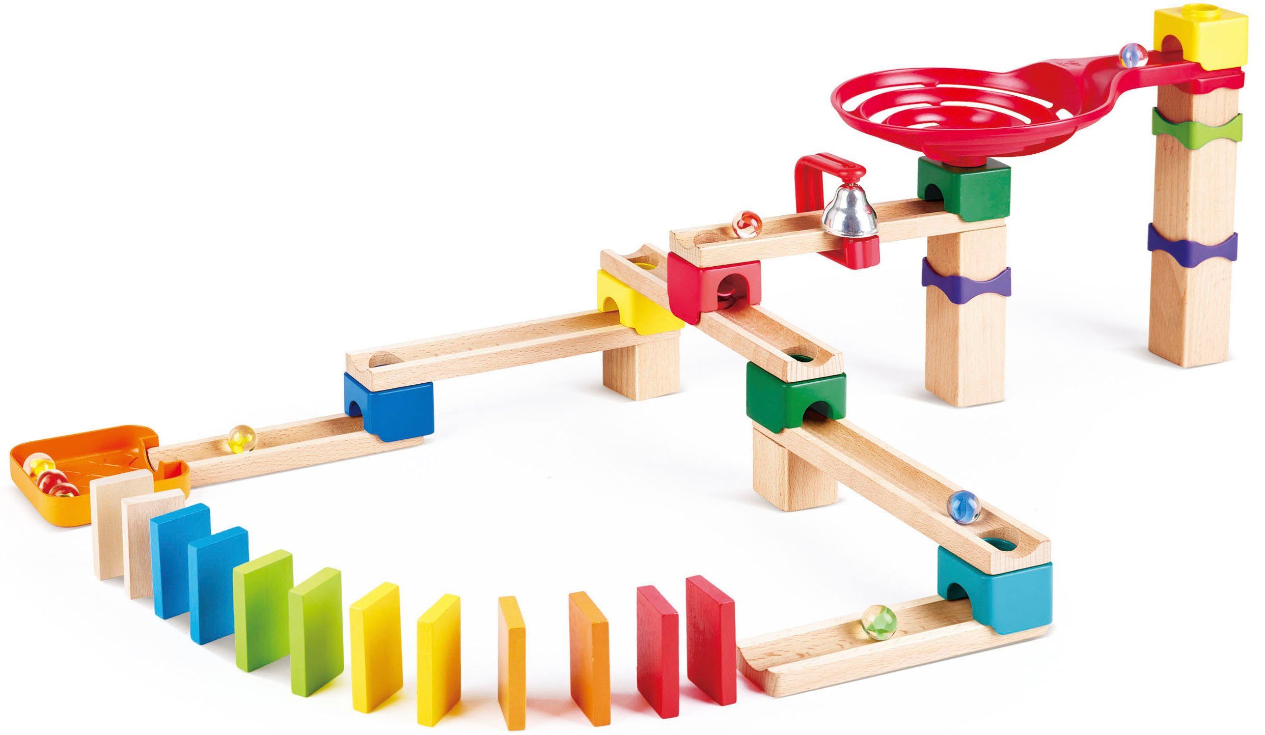Hape Kugelbahn Zweispurige Murmelbahn mit Domino