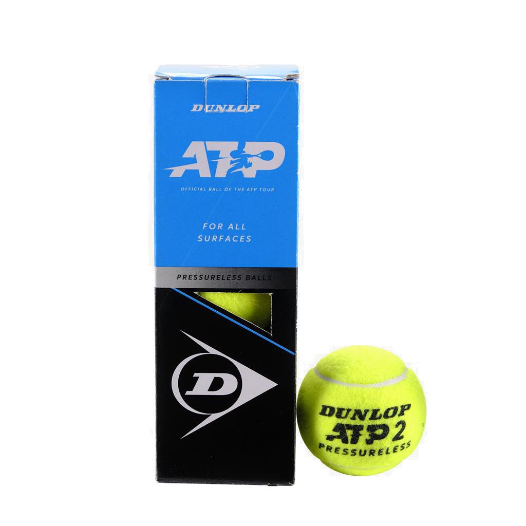 Dunlop Tennisball ATP (drucklos, strapazierfähig, langlebig) Dose 3er
