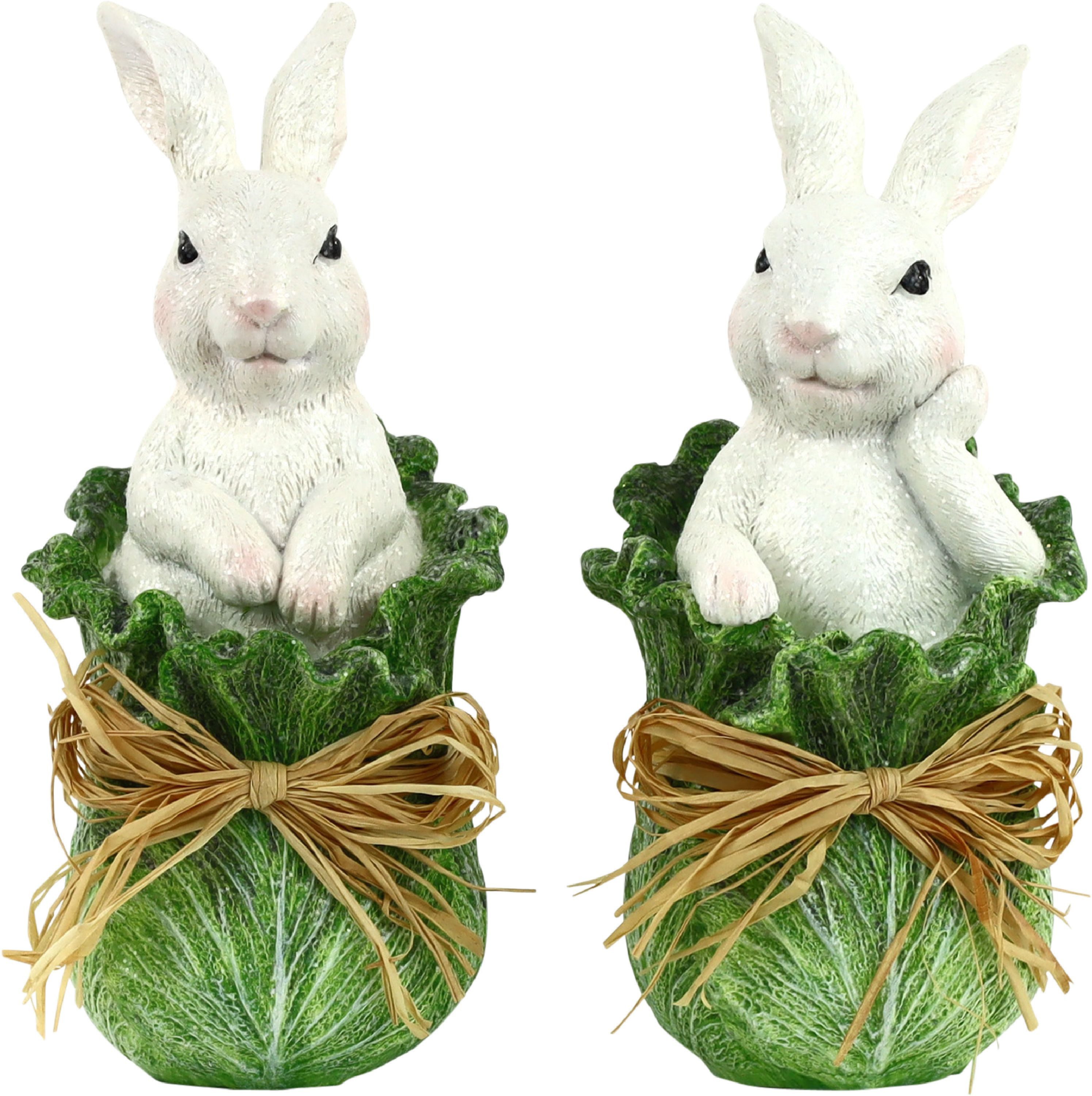 FURNARO Osterfigur (2-tlg. Dekohasenset), liebevoll modelliert mit detailreicher Struktur