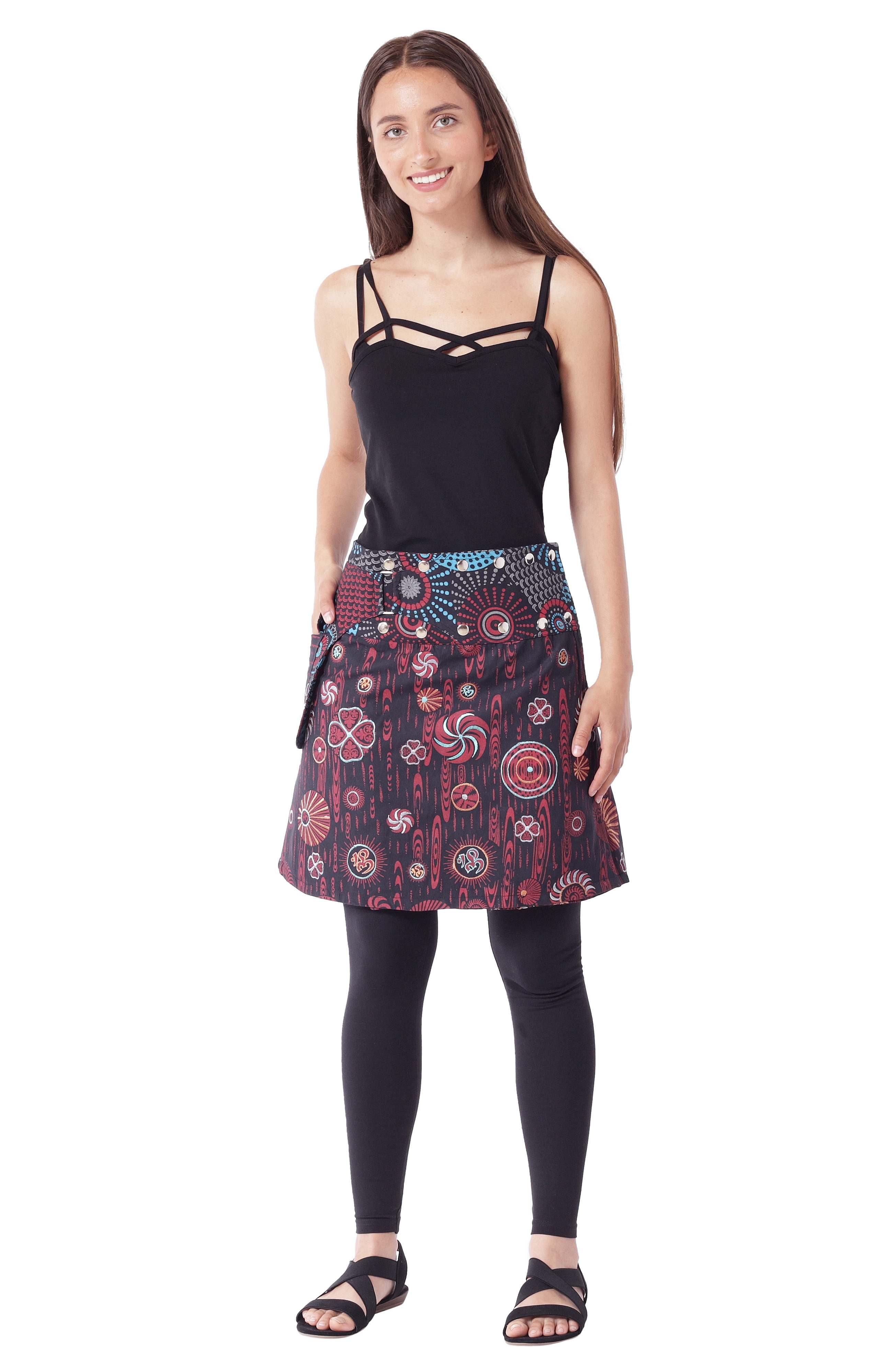 PUREWONDER Wickelrock Damen Rock mit Tasche günstig online kaufen