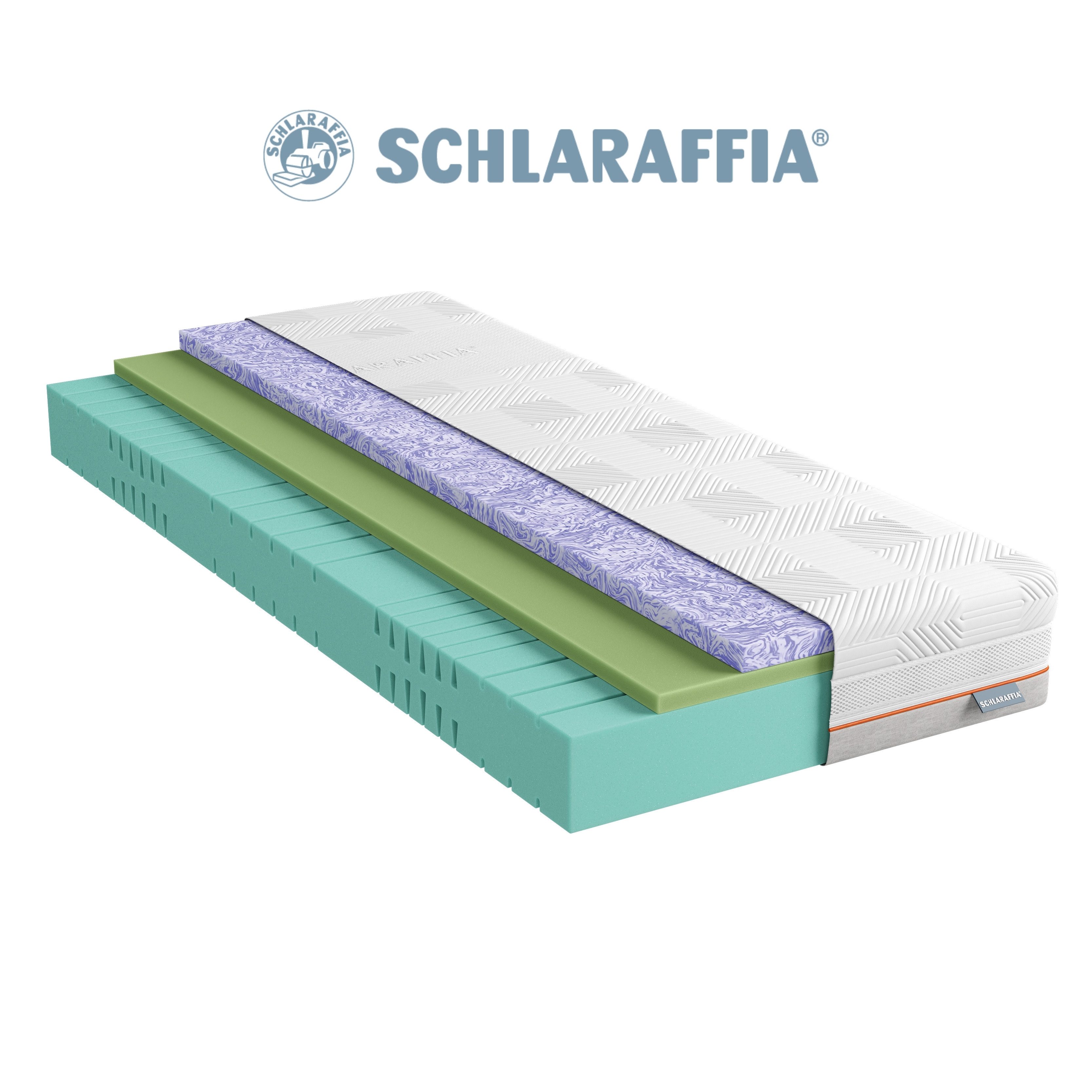 Kaltschaummatratze Matratze, 7 Zonen, GelPro Quantum 240, Kaltschaummatratze 90x200 cm, Schlaraffia, 24 cm hoch, Gelschaumauflage, patentierte Rhombo-therm Technologie, atmungsaktiv