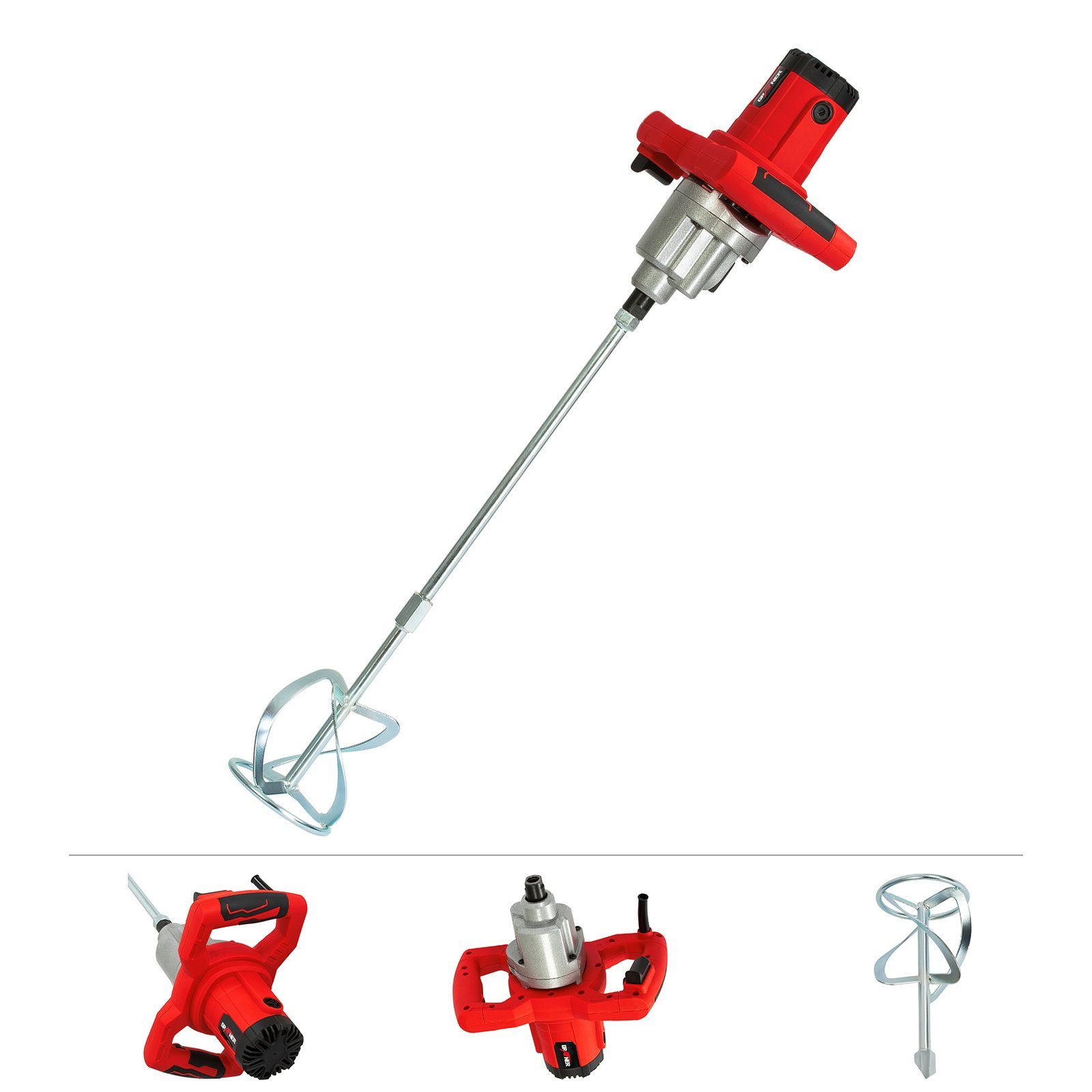 Grafner Rührwerk Rührwerk RW10813 Rührer, Ø 120,00 mm, Stück, 1-tlg., 1, 1400W, M14, 1.0-580/min Nenndrehzahl im Leerlauf, Inkl. Rührer