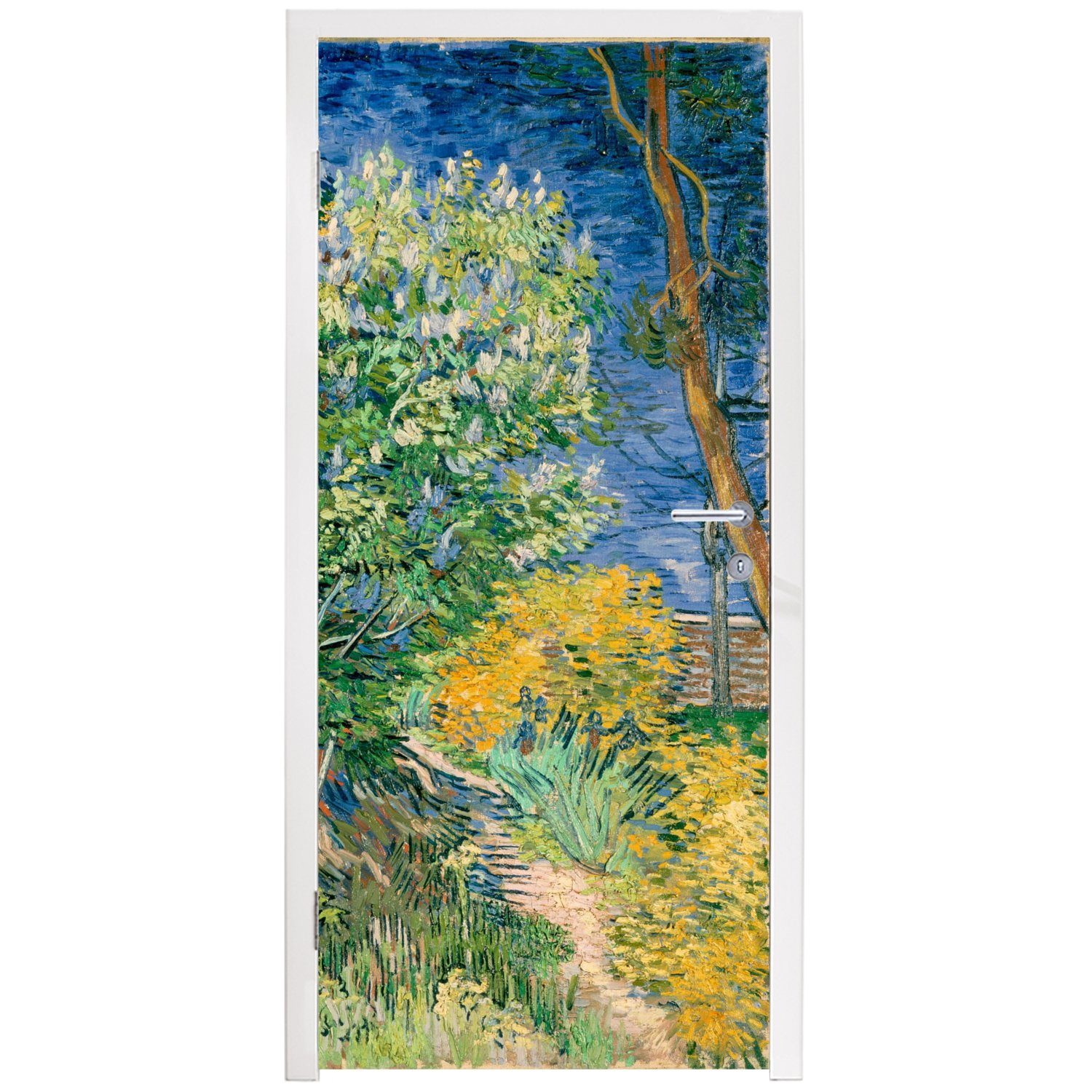 - bei für Gogh, van Tür, MuchoWow Büsche Vincent St), 75x205 Türtapete Arles bedruckt, cm (1 Die Fototapete Matt, Türaufkleber,