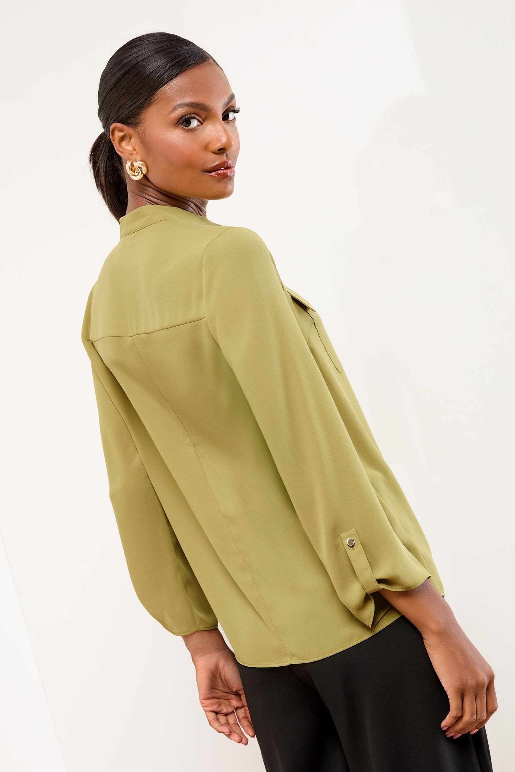 LIPSY Langarmbluse Lipsy Bluse mit Utility-Tasche, Regular (1-tlg) günstig online kaufen