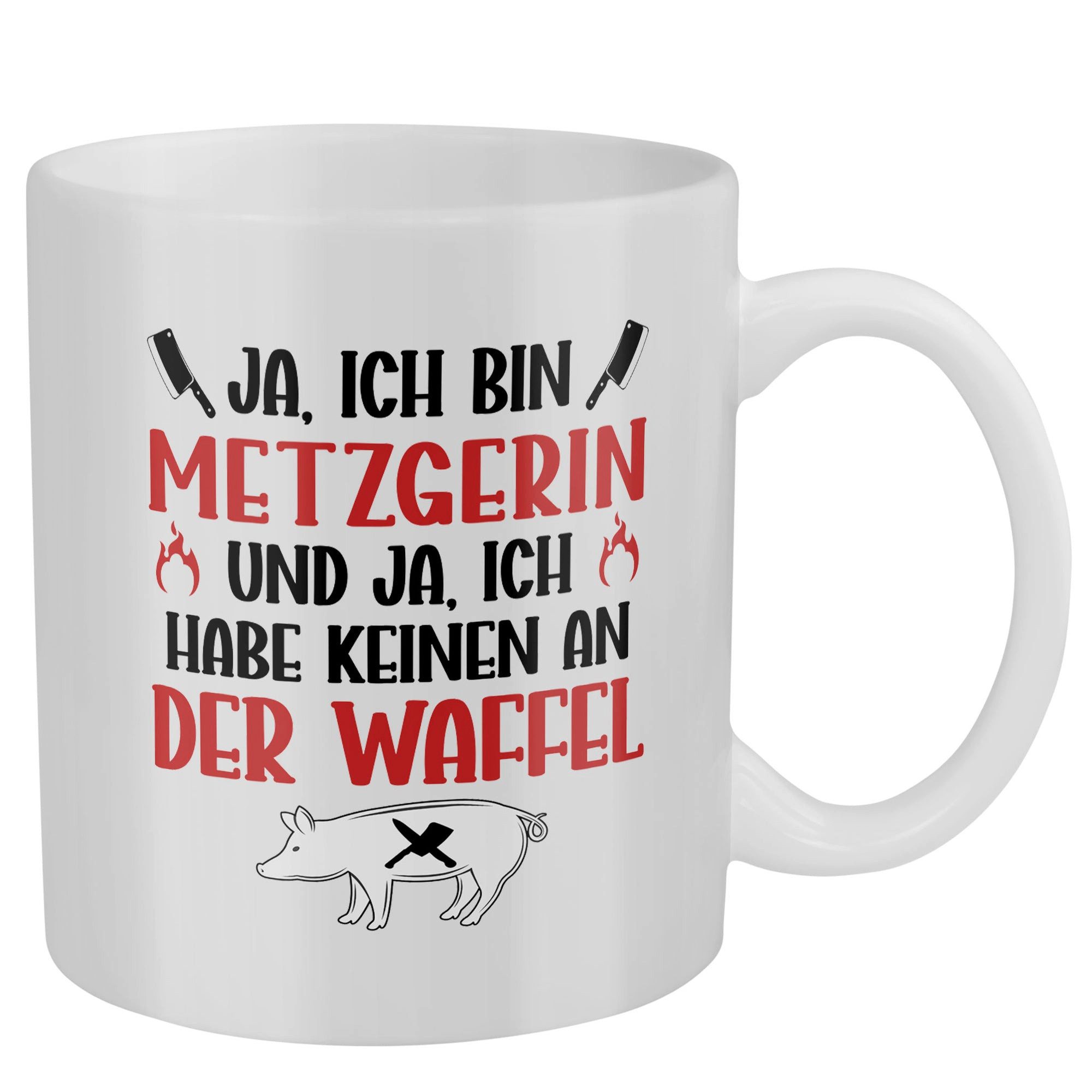 22Feels Tasse Metzgerin Geschenk Frauen Spruch Beruf Ausbildung Abschluss, Keramik, Made in Germany, Spülmaschinenfest, Beidseitig
