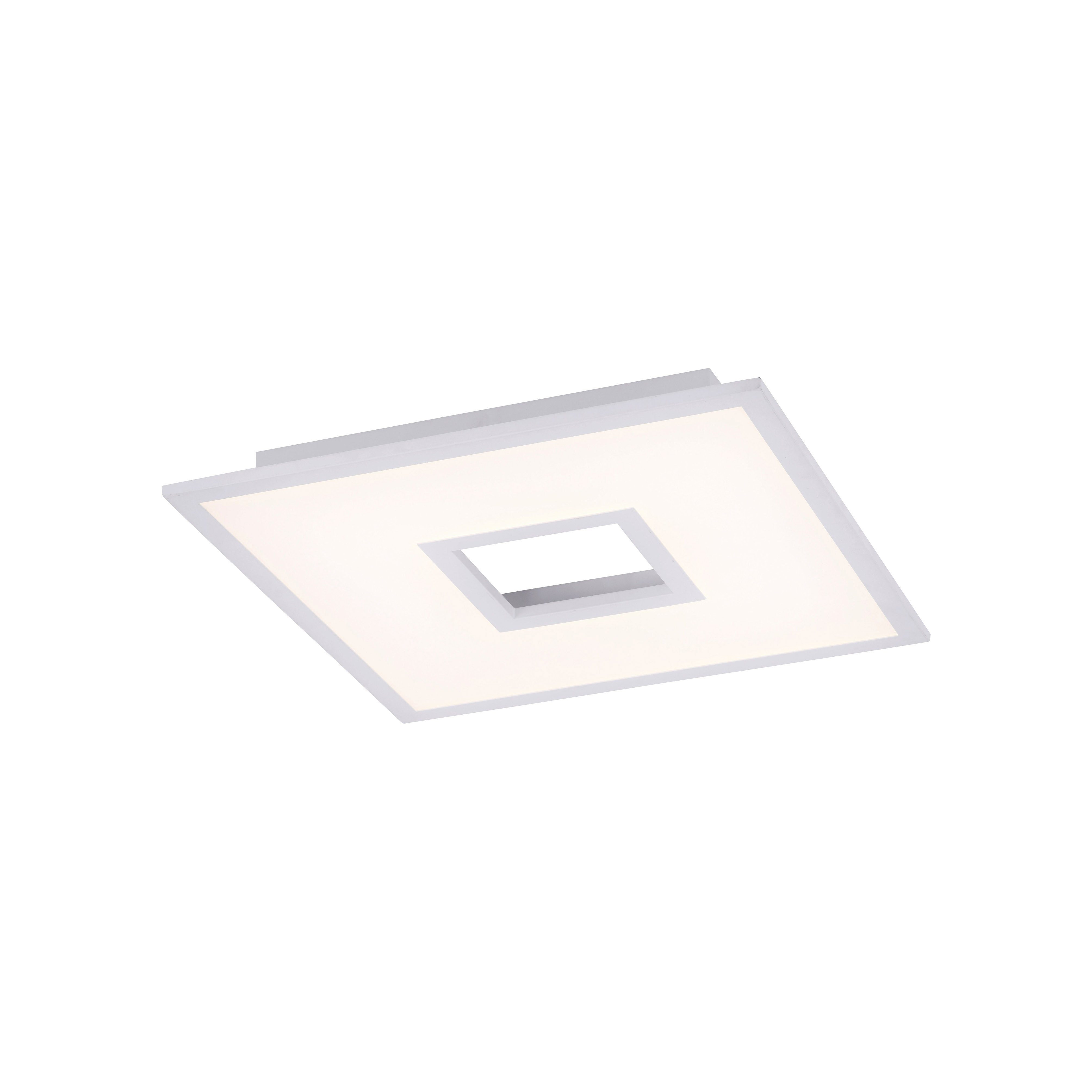 JUST LIGHT LED Deckenleuchte RECESS, Dimmfunktion, Memory, nach Trennung vom Netz, LED fest integriert, warmweiß - kaltweiß, dimmbar über Fernbedienung