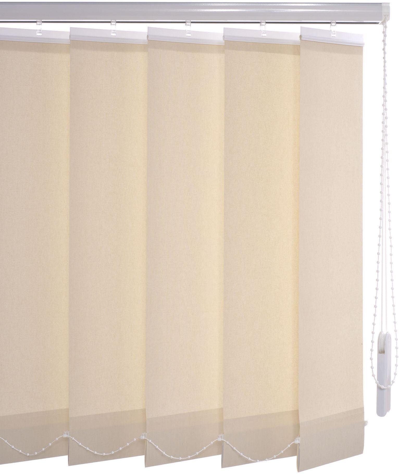 Lamellenvorhang Vertikalanlage 89 mm, Liedeco, mit Bohren creme