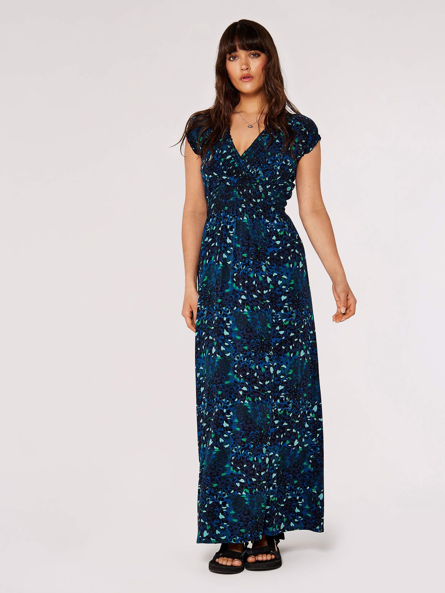 Apricot Maxikleid Colourpop Cheetah Smock Maxi Dress (1-tlg) mit Animal-Pri günstig online kaufen