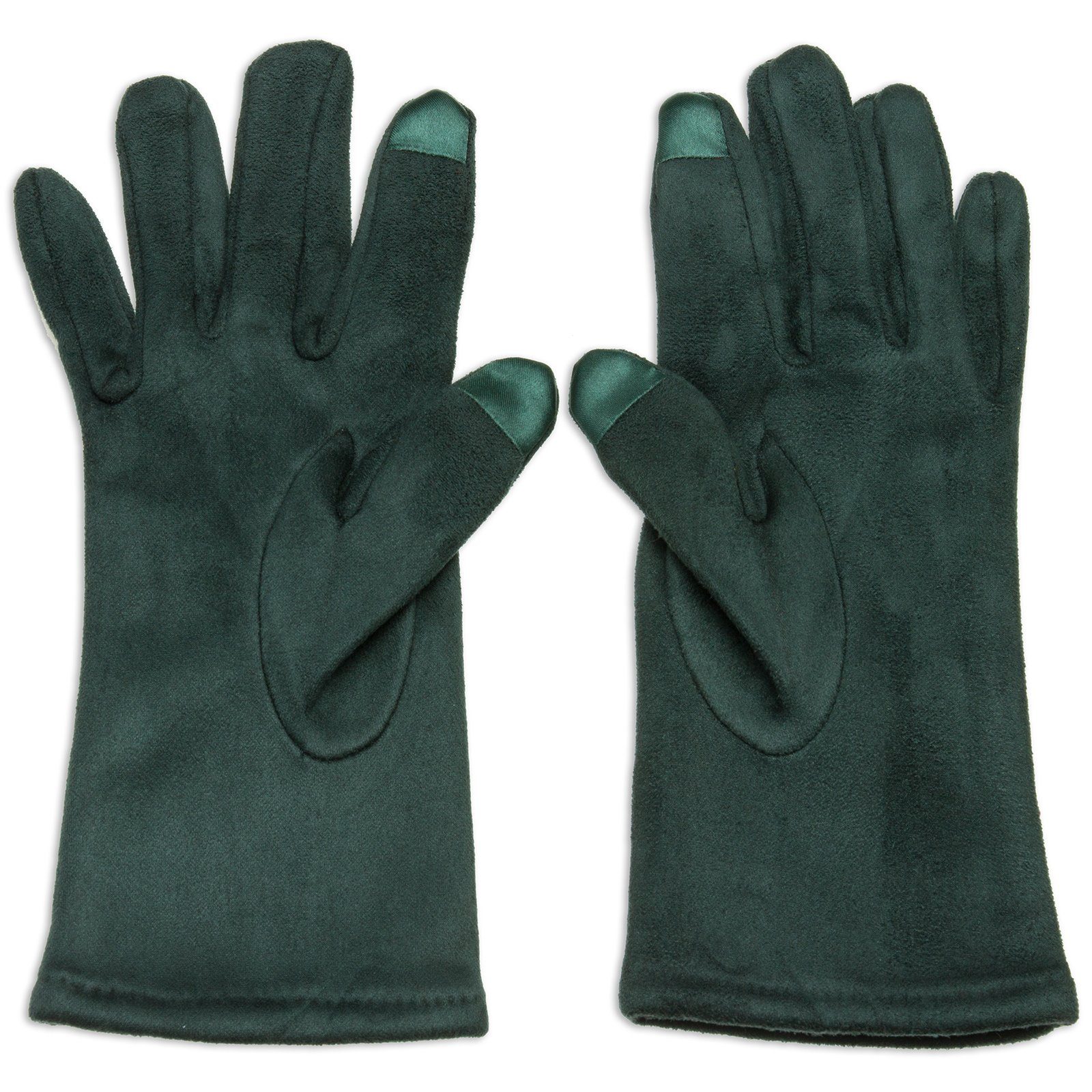 klassisch und Funktion Handschuhe Caspar elegante Dekor Touchscreen GLV011 grün Strickhandschuhe mit Strass Damen