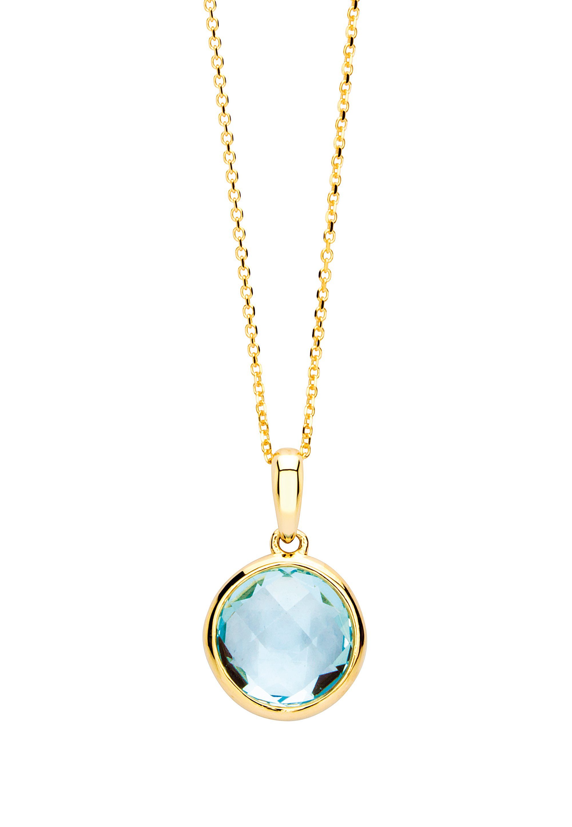 NANA KAY Kette mit Anhänger, mit farbigem Topas-Stein