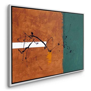 DOTCOMCANVAS® Leinwandbild Sufi Dance, Leinwandbild orange grün moderne abstrakte Kunst Druck Wandbild