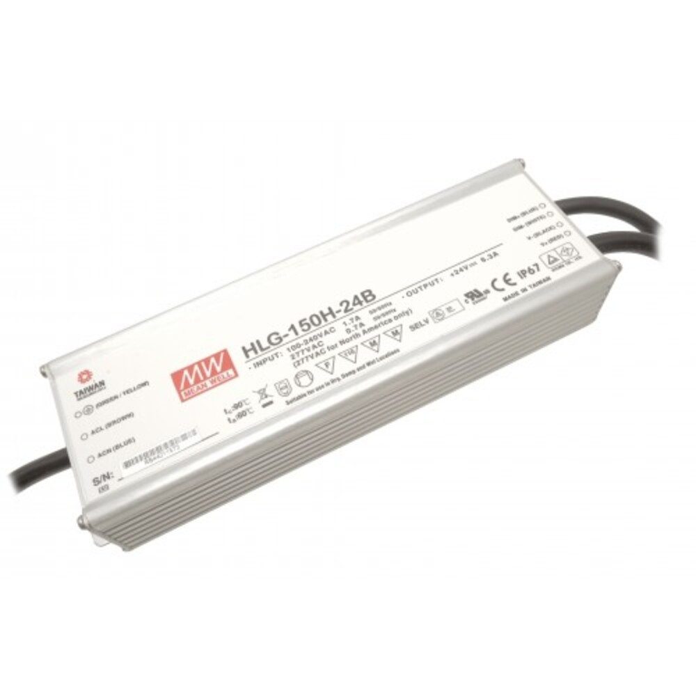 "HLG-150H-24B" 24V, Metall, Einbau, 150W, IP67, L220xH38,8xB60cm LED Trafo