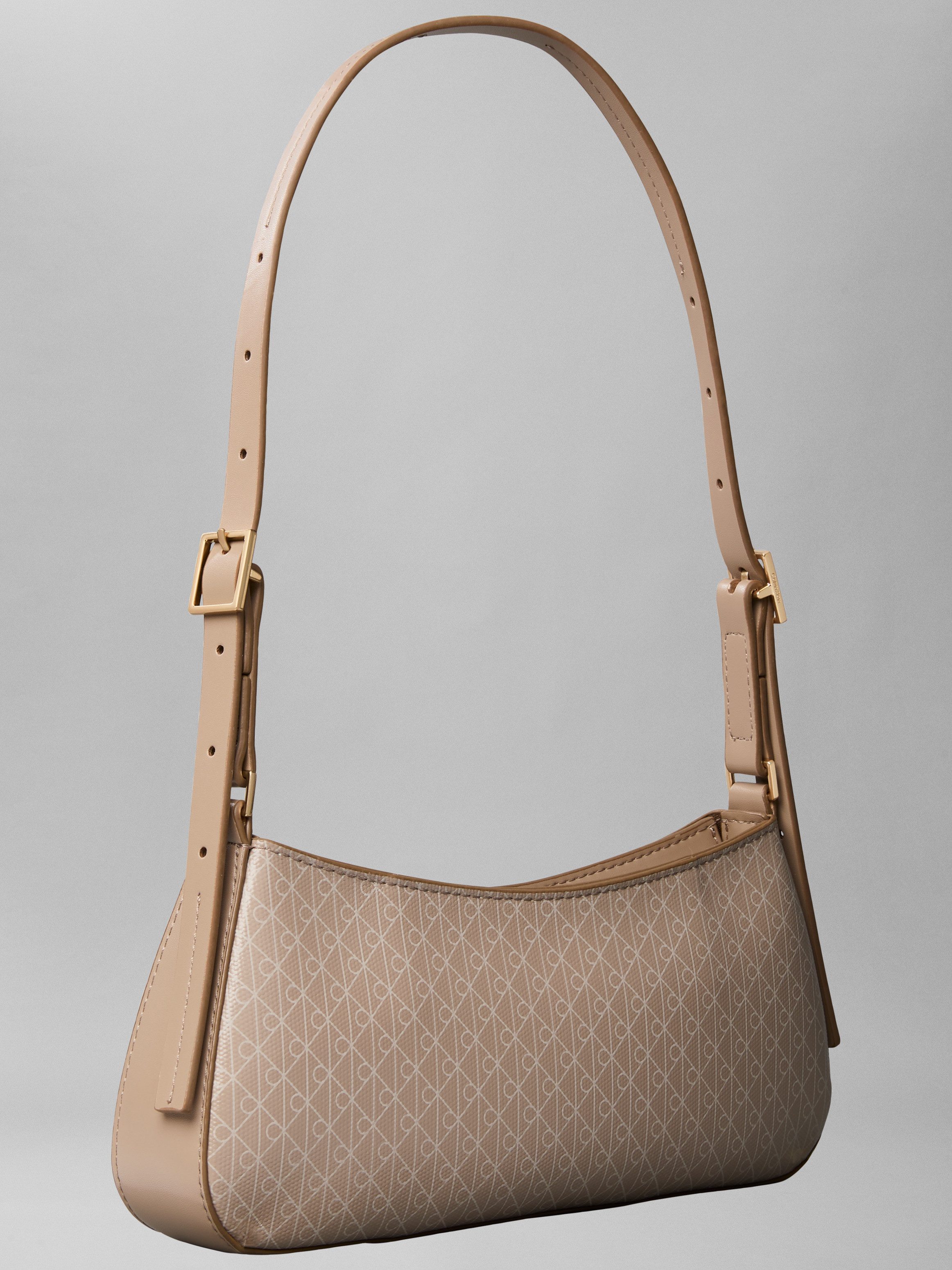 Calvin Klein Schultertasche EMBLEM AOP SMALL SHOULDER BAG, Damen Umhängetasche, Tragetasche Handtasche mit CK-Logodruck