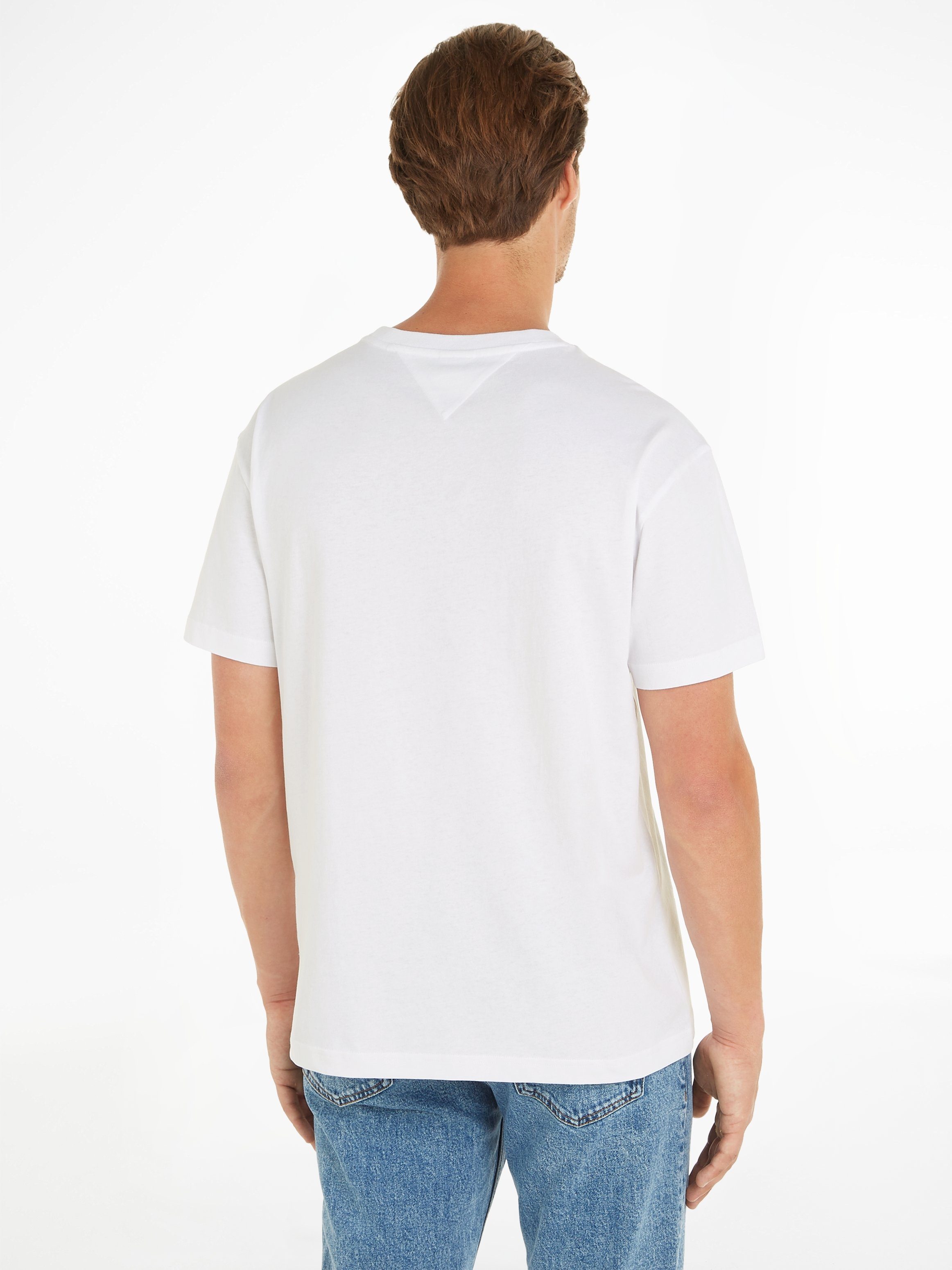 White REG Tommy Logostickerei TEE T-Shirt SIGNATURE TJM Jeans EXT mit