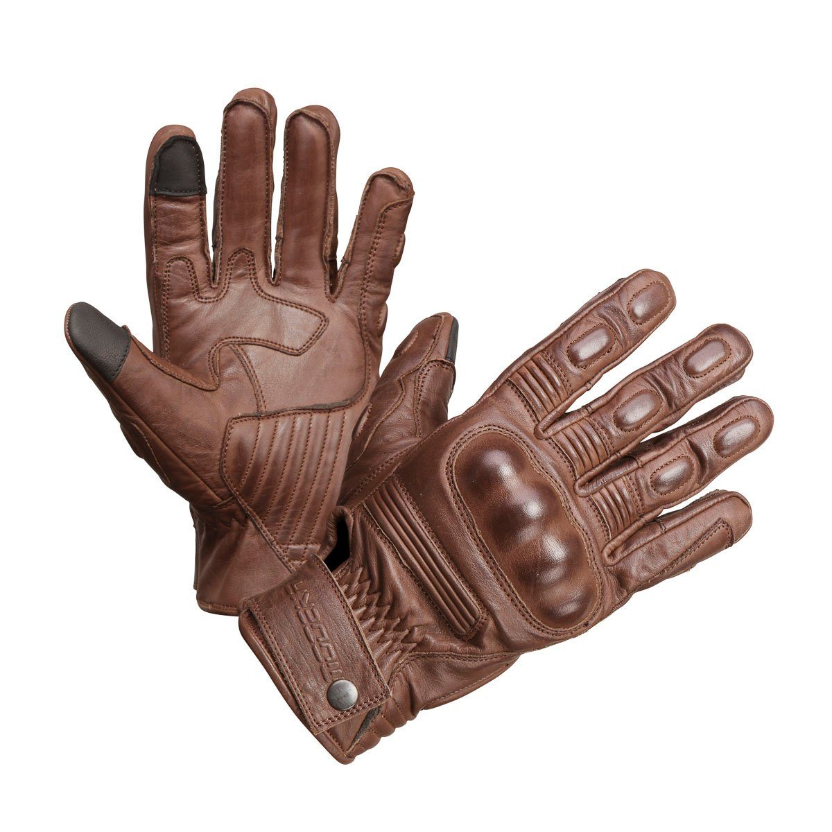 Motorradhandschuhe Modeka Urban Legend Lederhandschuhe braun