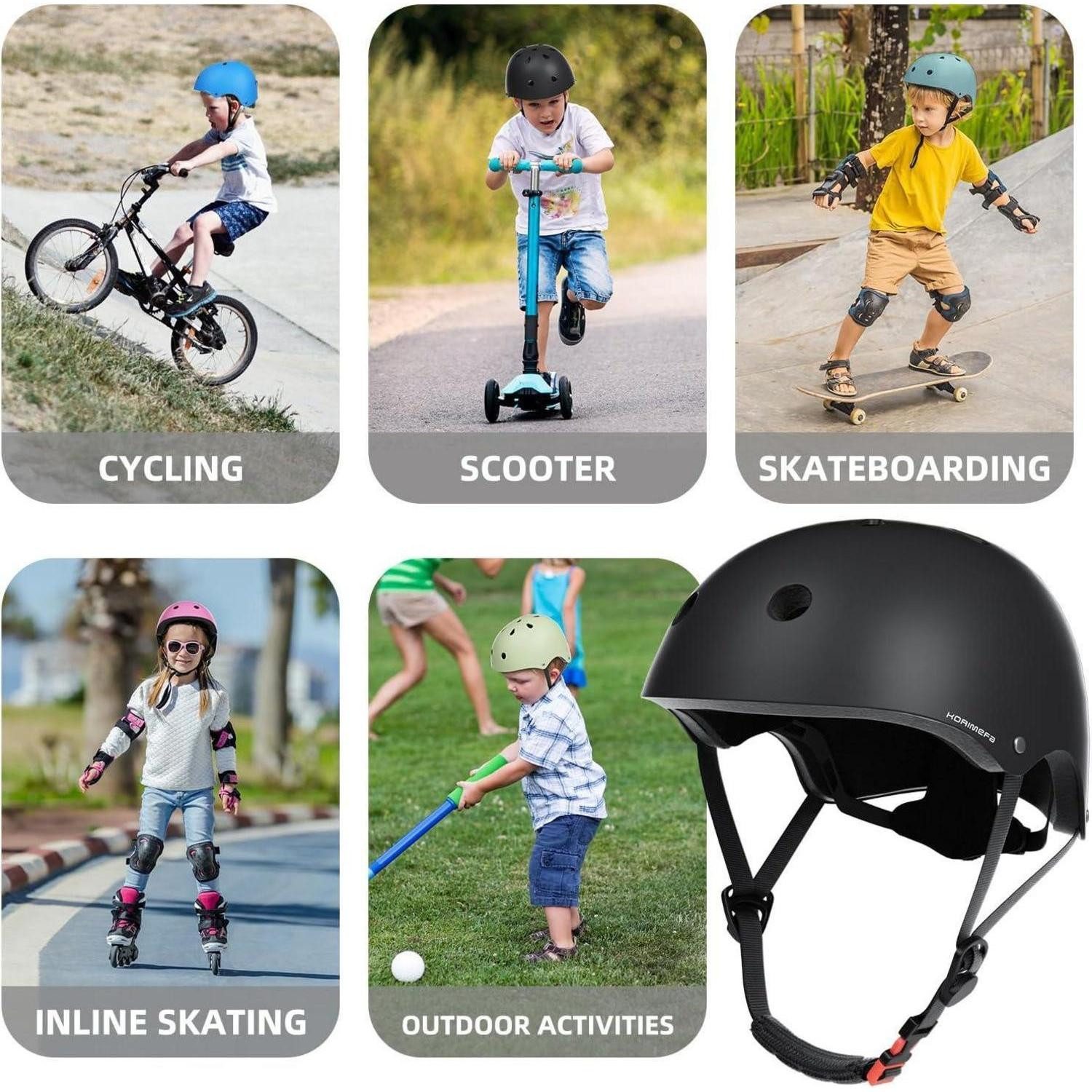 LuxusKollektion Kinderfahrradhelm Kinderskatehelm CE-zertifiziert verstellbar für 3-13 Jahre alt
