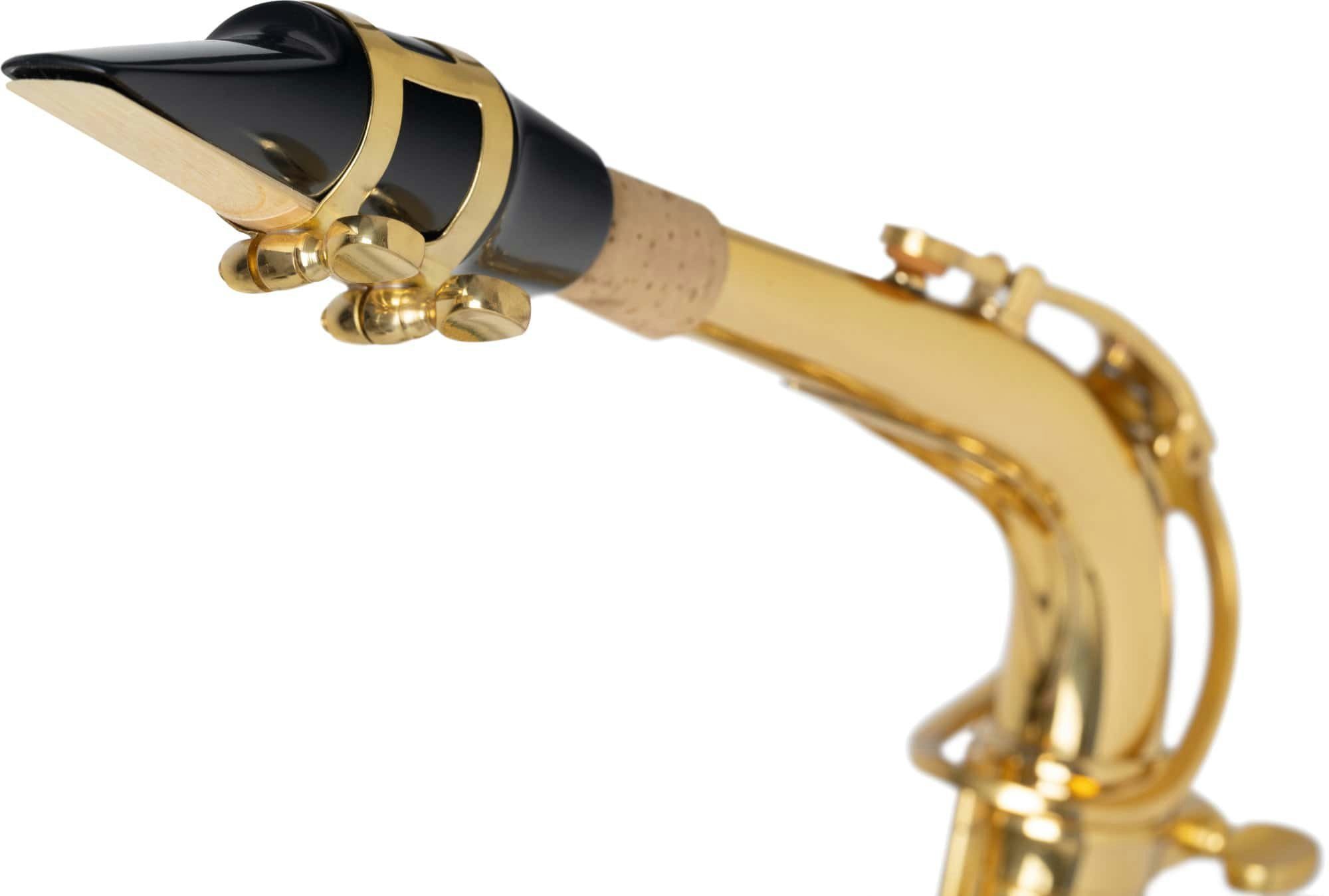 Classic Cantabile Saxophon - Alt Saxophon, Alto Sax, 5-St., Set mit Koffer & Zubehör, Altsaxophon mit Hoch-Fis-Klappen