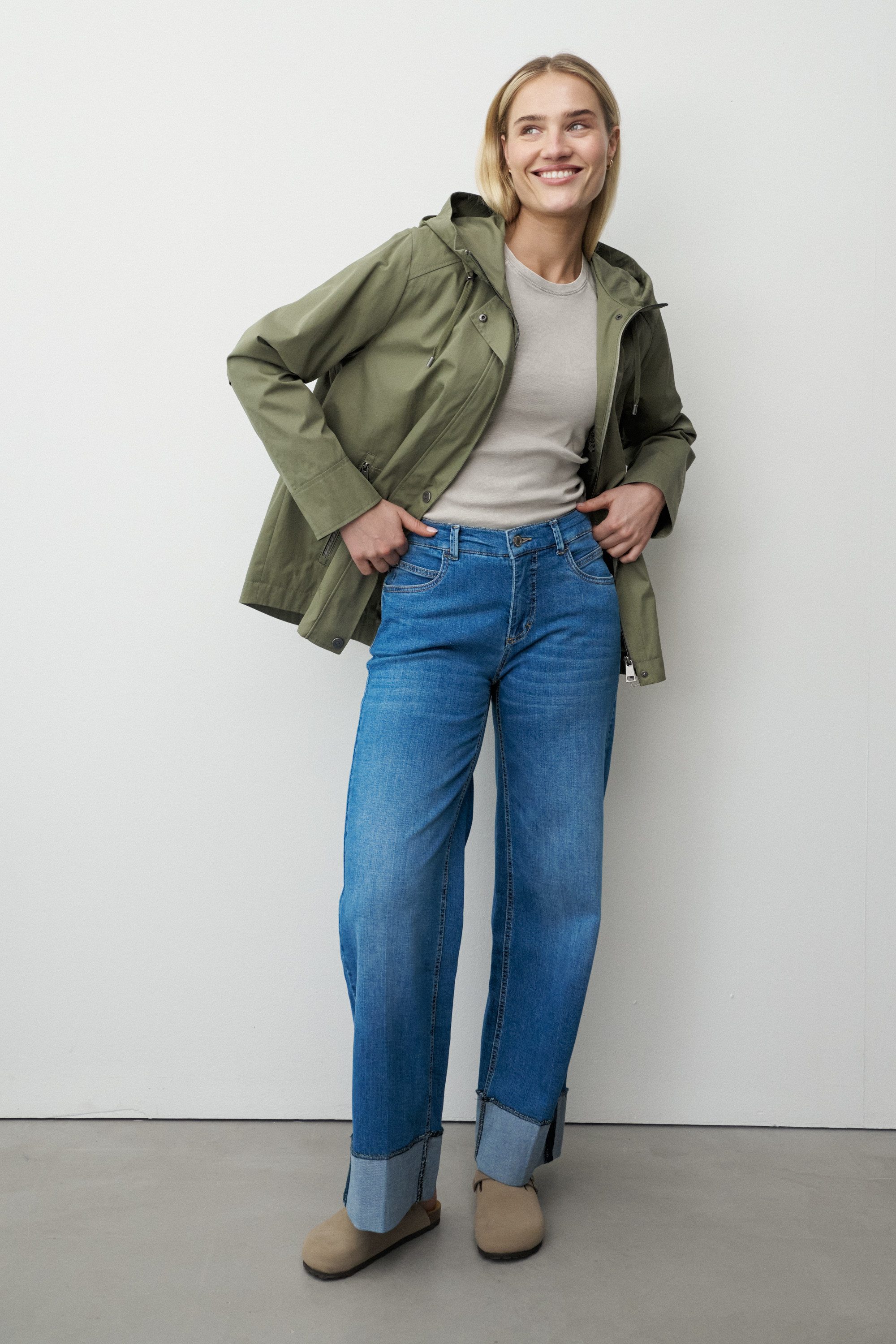 Barbara Lebek Parka Übergangsjacke, Frühlingsjacke oder Damenjacke mit Kapuze