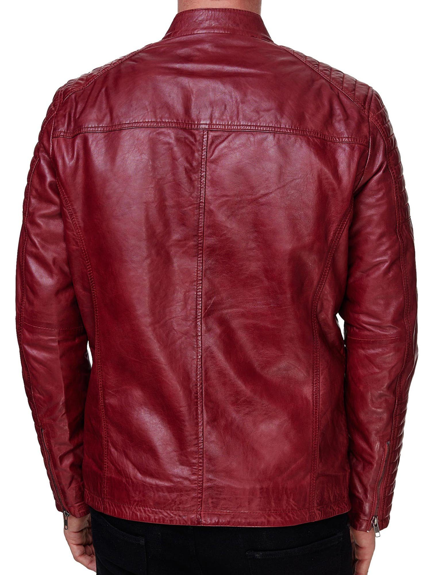 Tazzio Lederjacke 19709 Herren Echtleder Leder Jacke im Biker-Look – Bild 3 von 3