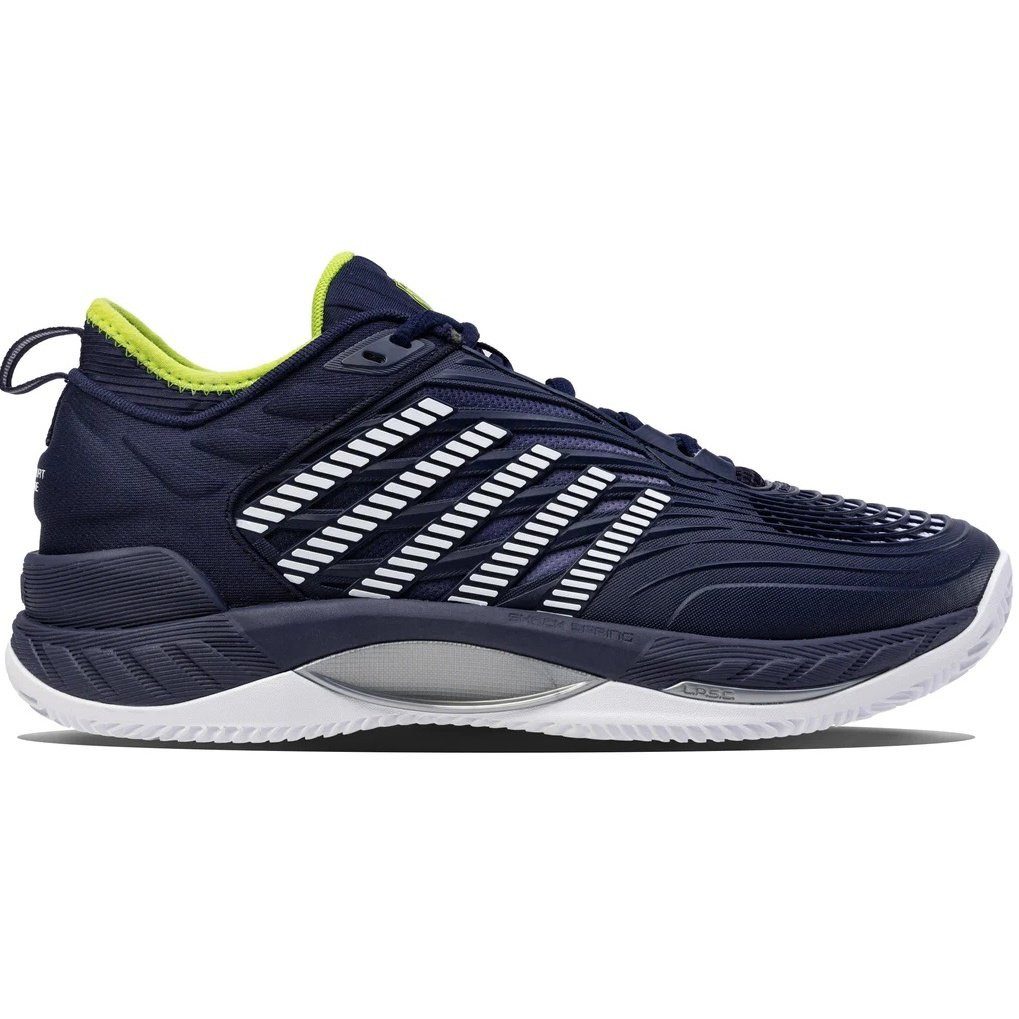 K-Swiss Performance Hypercourt Supreme 2 HB Clay/Sandplatz - peacoatblau/weiss/limegrün Tennisschuh