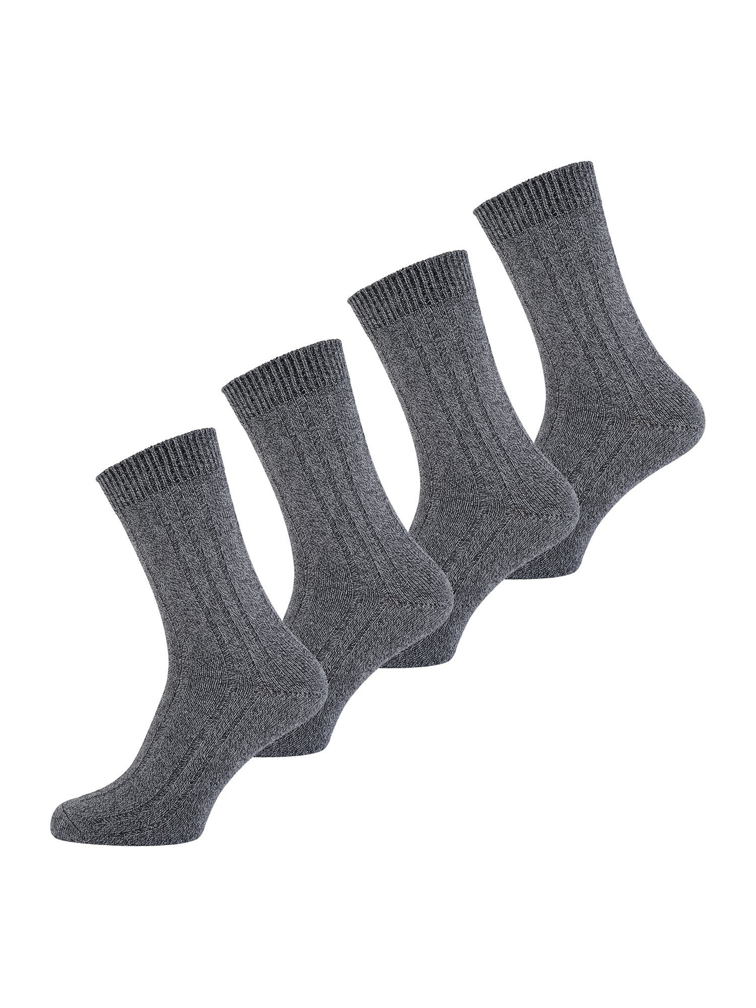 Nur Der Basicsocken Bambus* Warme Socke (4-Paar) mittelgraumel.