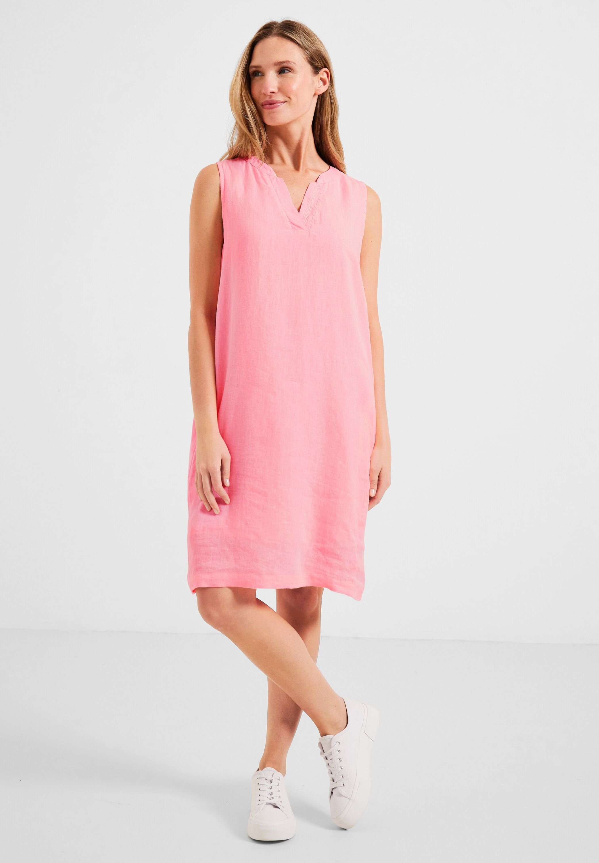 Cecil Strandkleid neon Kleid soft pink Leinen