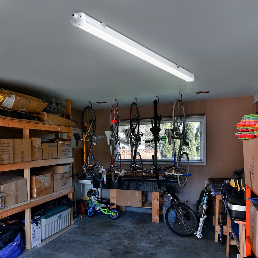 V-TAC LED Deckenleuchte, LED-Leuchtmittel fest verbaut, Neutralweiß, LED Wannenlampe Feuchtraumleuchte 4000K 4320 Lumen neutralweiß L 120cm