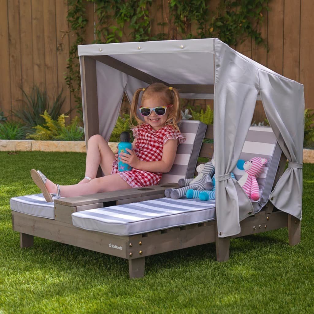 KidKraft® Gartenliege »Doppelte KinderSonnenliege mit Getränkehaltern