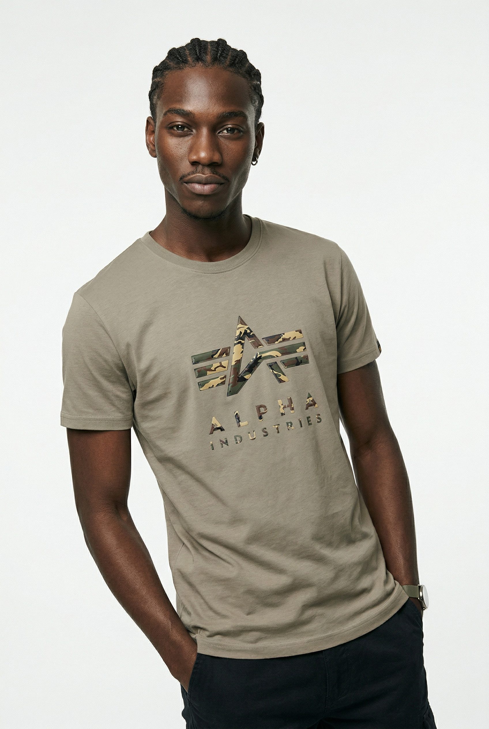 Alpha Industries Kurzarmshirt Camo PP T