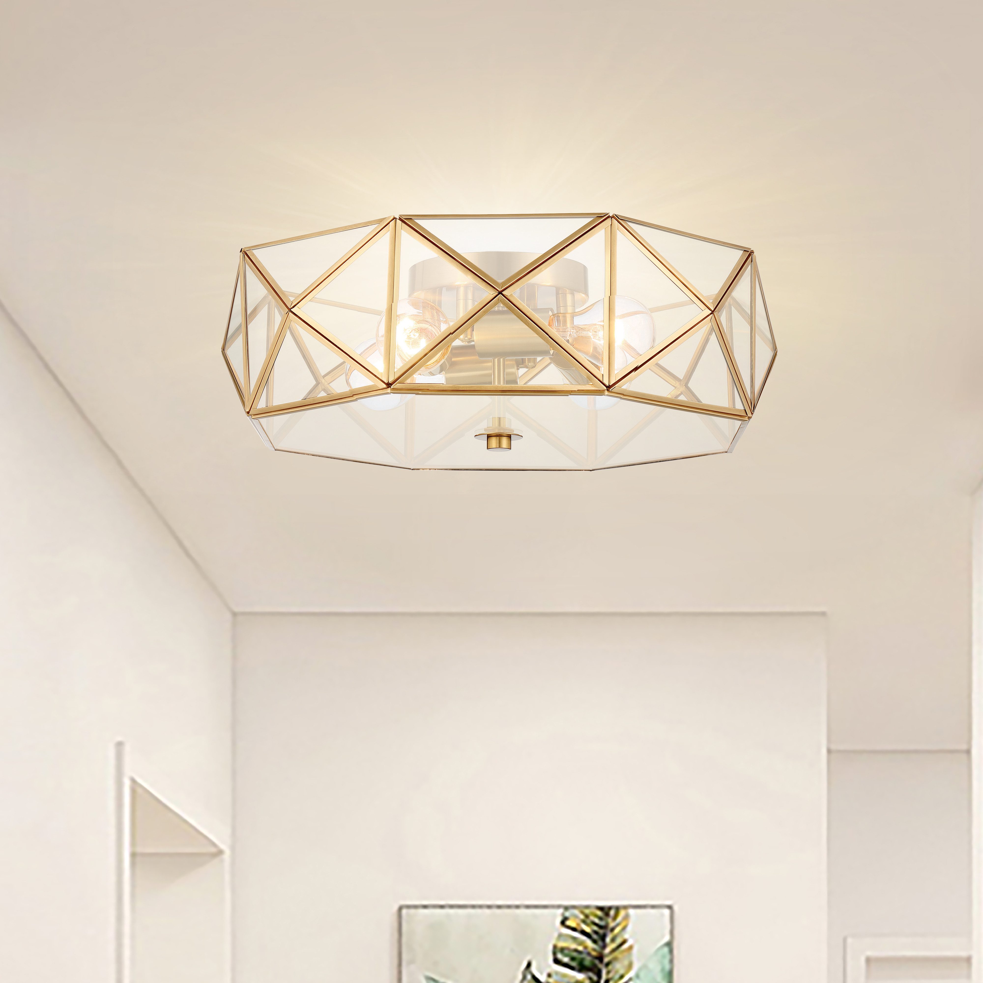 MLT&RIDDLE Deckenleuchte 4 Licht 43cm Einzigartige Geometrische Statement D günstig online kaufen