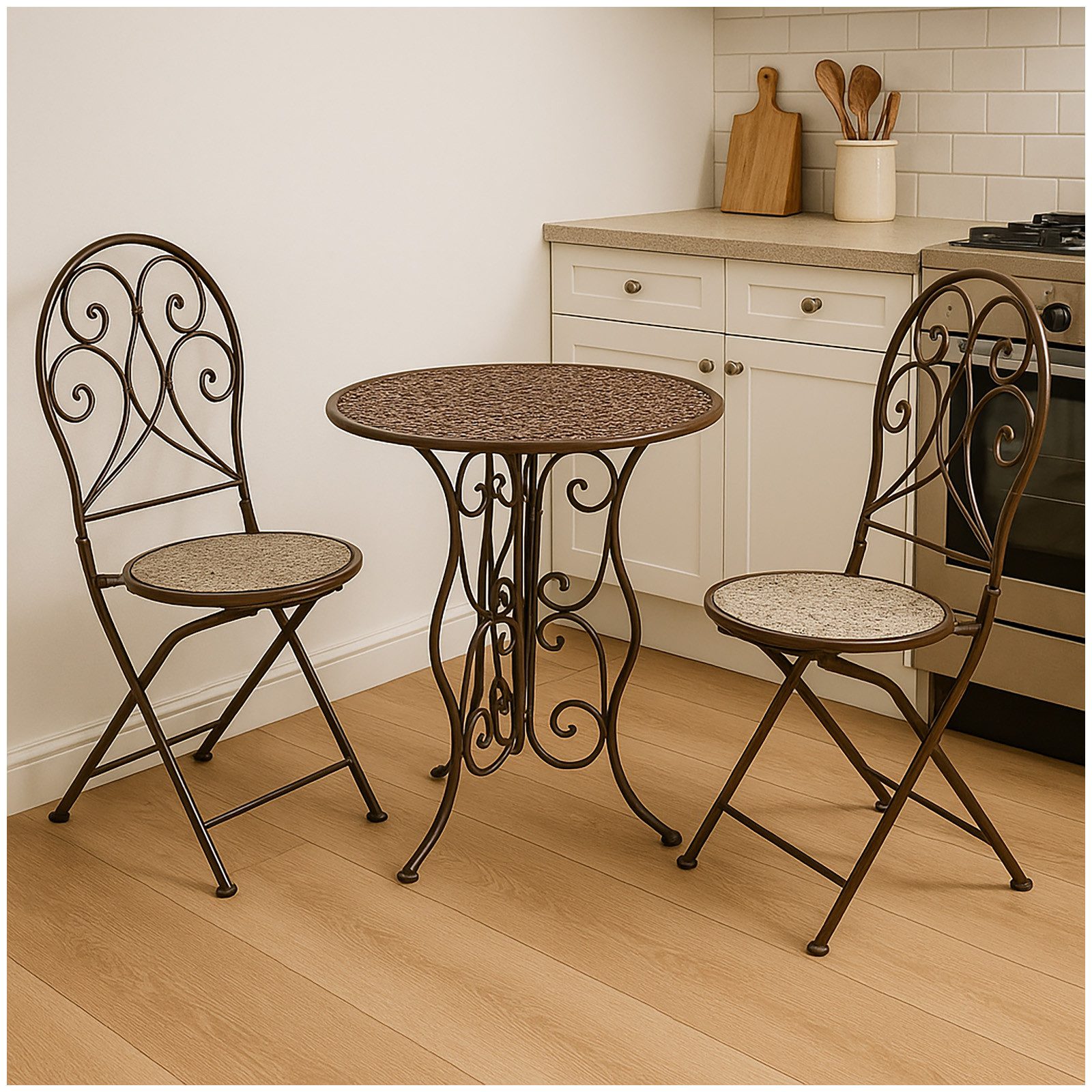 HTI-Living Küchentisch Essgruppe 3-teilig Lani (Set, 3-St., 1x Tisch, 2x St günstig online kaufen