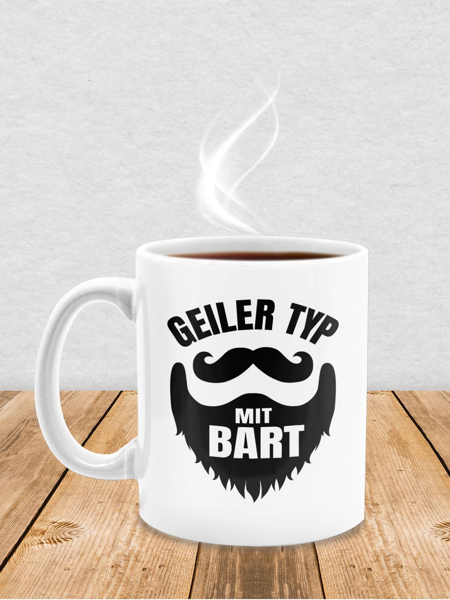 Weiß Keramik, Männer Statement Bart Geschenk Sprüche Tasse Typ Bärten, für Shirtracer 2 Geiler - Bartträger mit