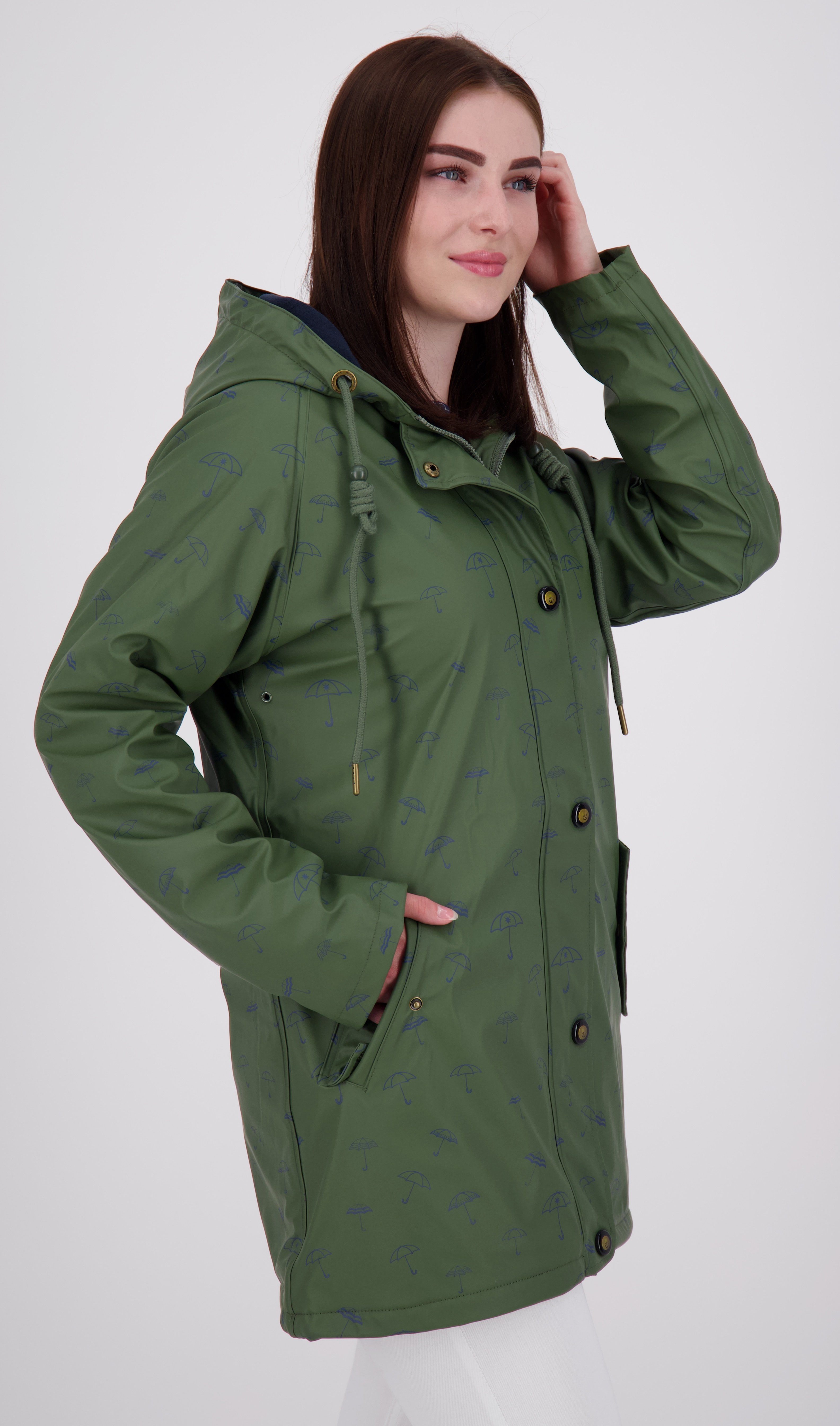 Regenjacke CS Großen Friesennerz DEPROC #ankerglutmeer olive Active auch Größen WOMEN erhältlich in