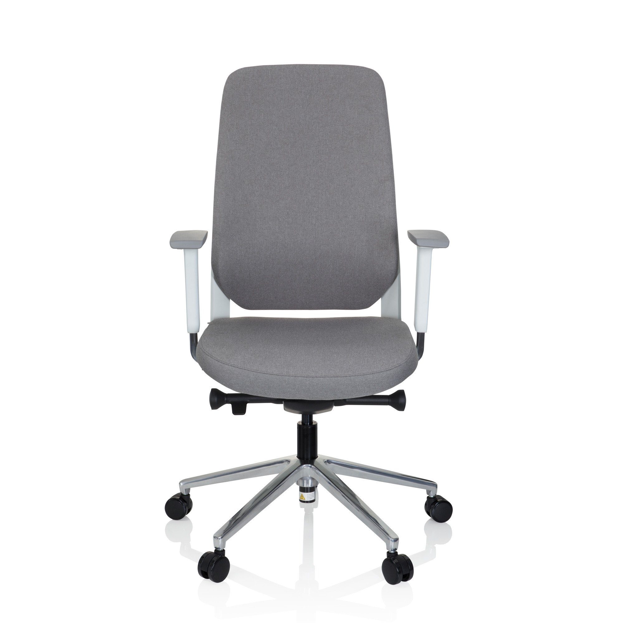 hjh OFFICE Drehstuhl Profi Bürostuhl CHIARO T4 WHITE Stoff (1 St), Schreibtischstuhl ergonomisch Grau