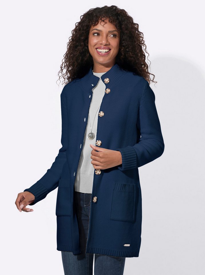 Witt Strickjacke Strickjacke Langarm Links-Strick, Strukturstrick