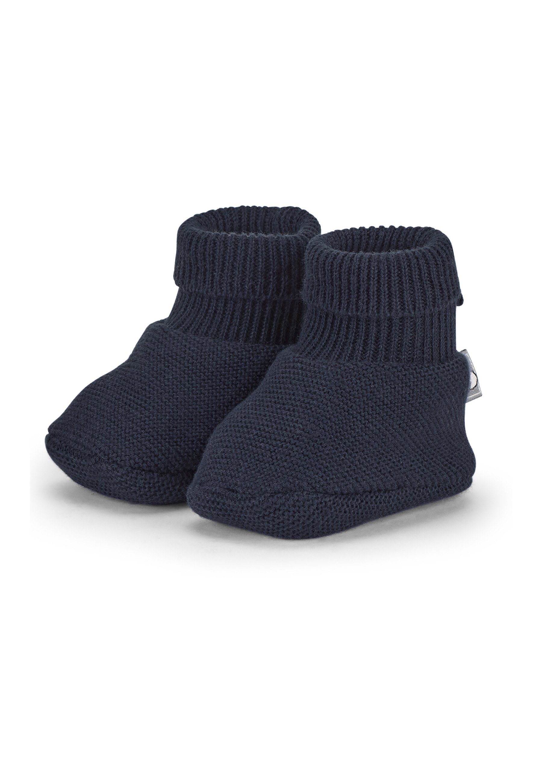 Sterntaler® GOTS Strick-Schuh Outdoorschuh (1-tlg) Baby Strickschuhe 100% Bio-Baumwolle mit Bündchen - Nachhaltiger Strickschuh Baby-Schuh für Mädchen und Jungen - Süße Babyschuhe - Stoffschuhe ideal für den Winter marine