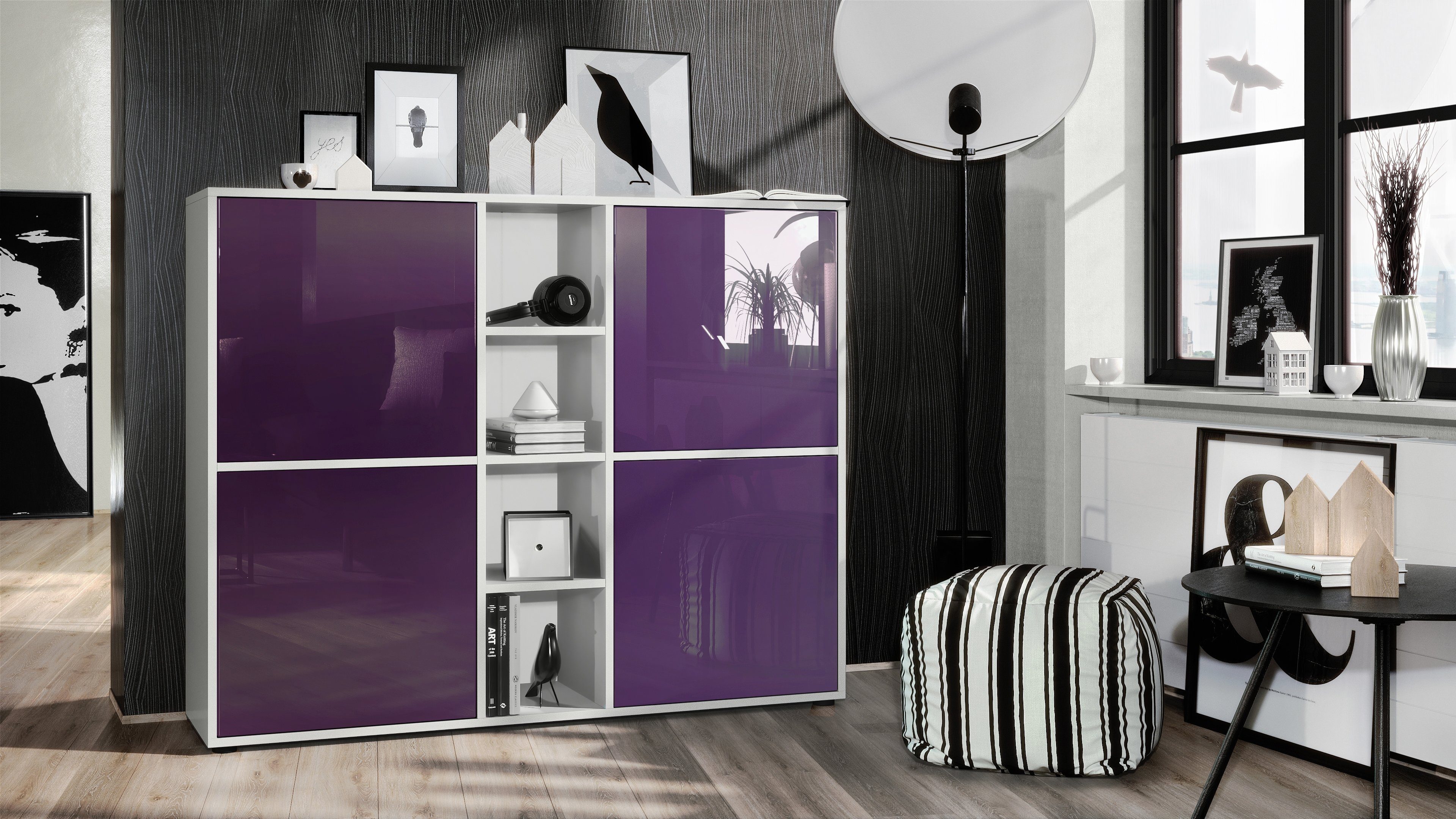Vladon Highboard Cuba V3 (Highboard, Schrank günstig online kaufen