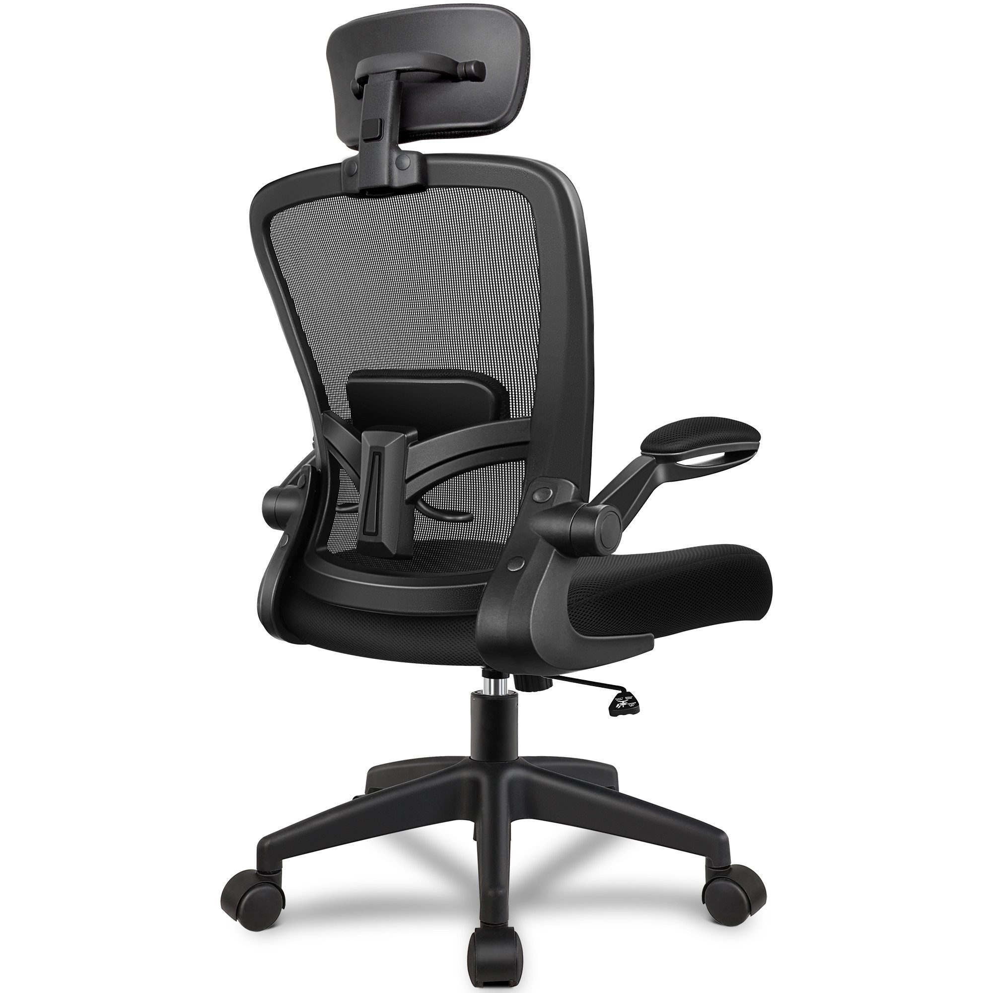 ChaCool Bürostuhl Ergonomischer schreibtischstuhl mit Verstellbarer Kopfstütze, Verstellbare Armlehnen