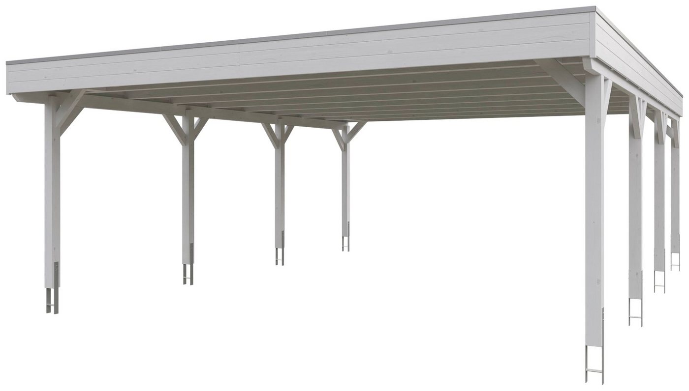 Thumbnail - Skanholz Doppelcarport Grunewald, BxT: 622x796 cm, 590 cm Einfahrtshöhe, mit Aluminiumdach