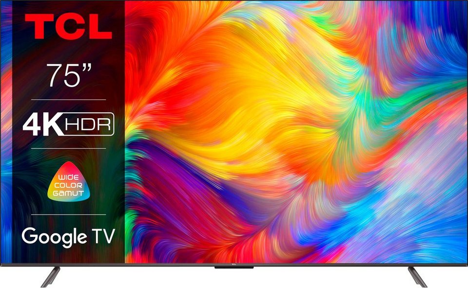 TCL 75P731X1 LED-Fernseher (189 cm/75 Zoll, 4K Ultra HD, Google TV, Smart-TV,  HDR Premium, Dolby Atmos, HDMI 2.1, Metallgehäuse)